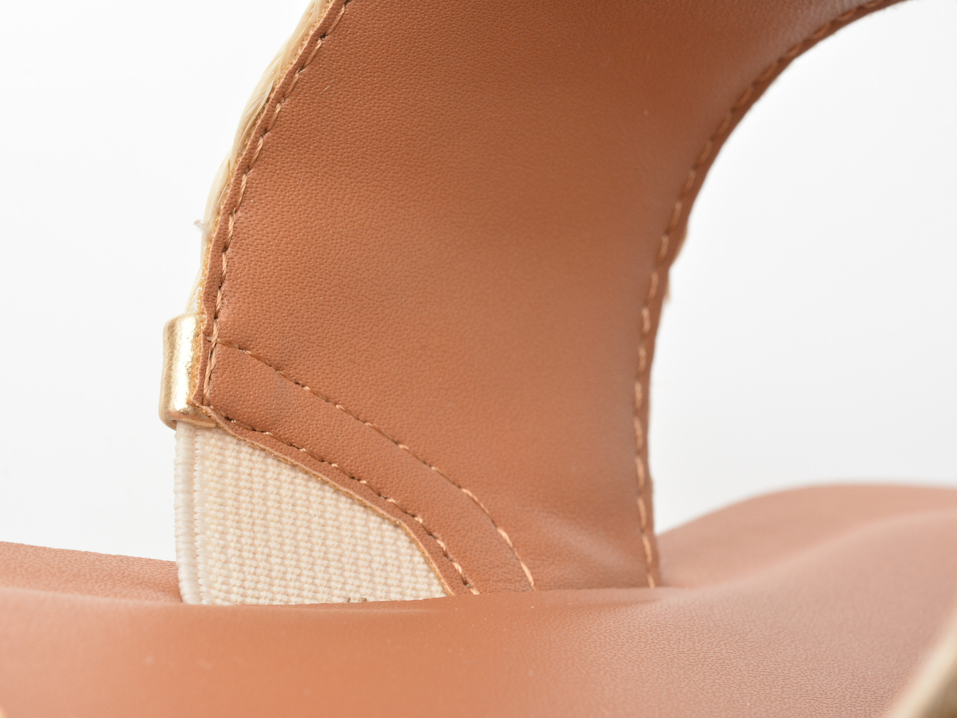 Papuci ALDO aurii, BEACH WALK 711, din piele ecologica