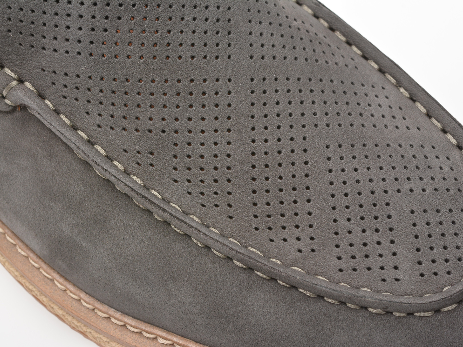 Mocasini EPICA gri, MU155, din nabuc