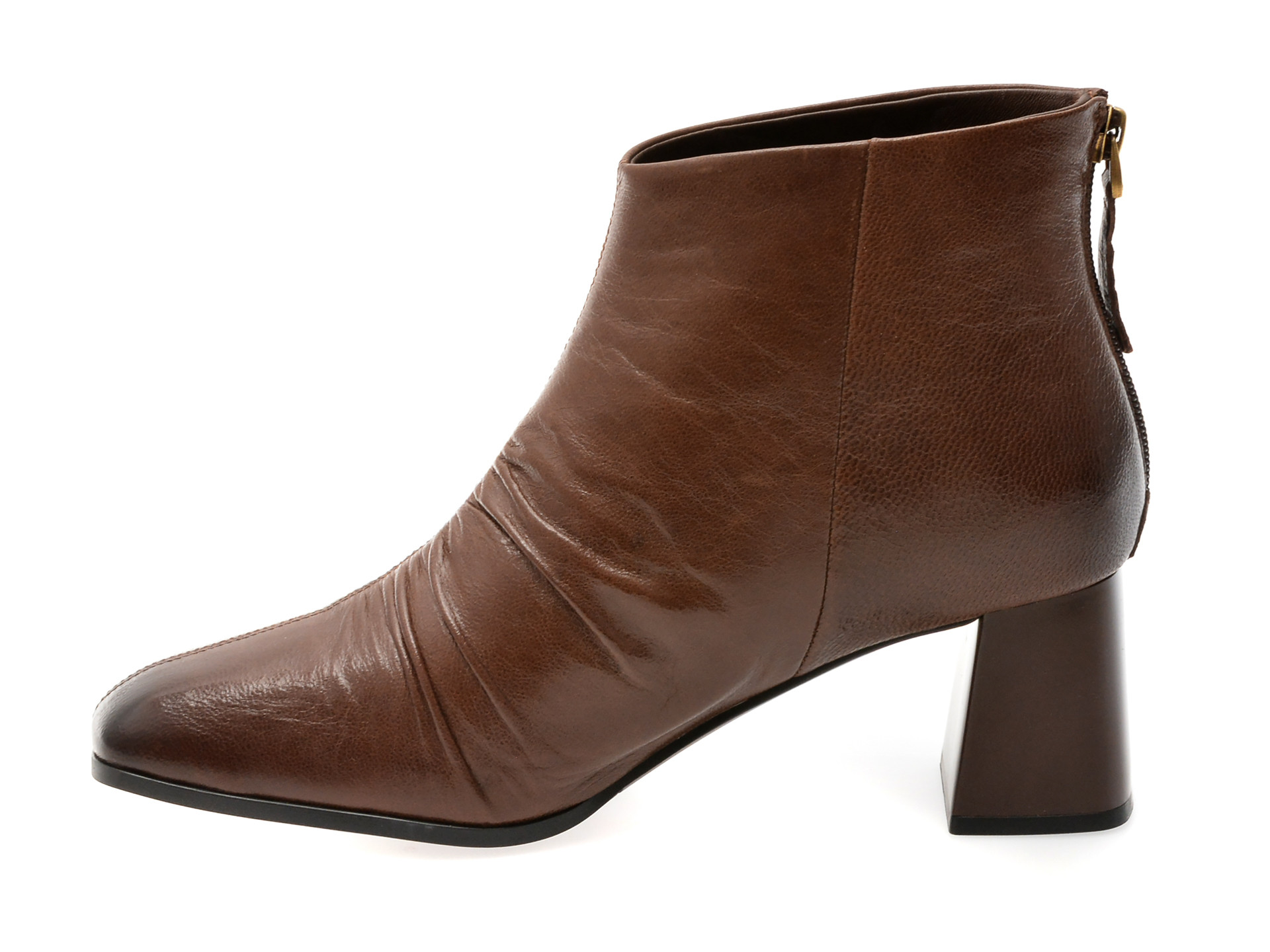 Botine EPICA maro, M77072, din piele naturala