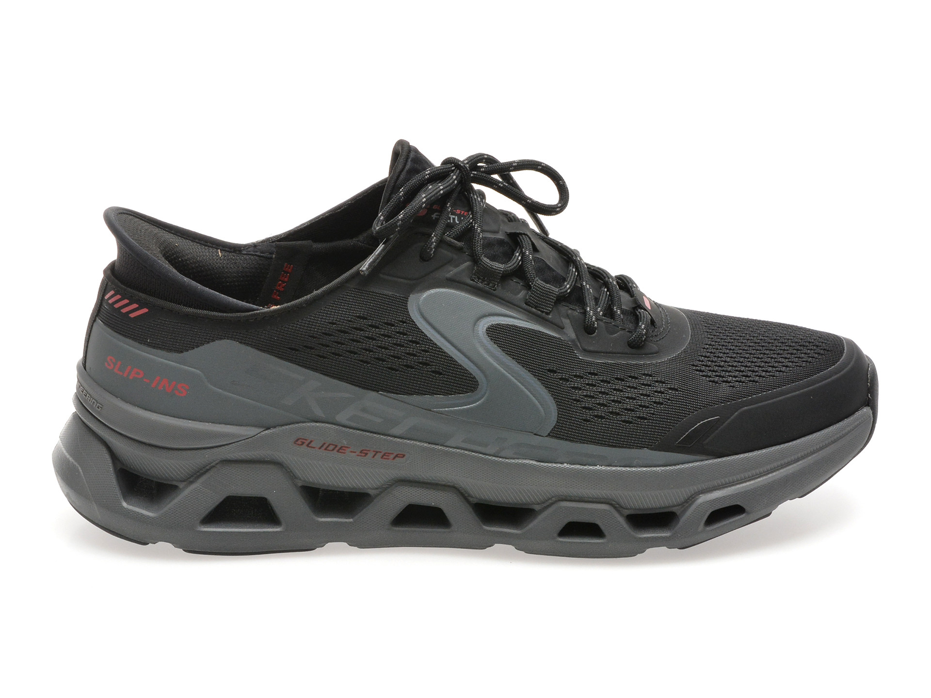 Pantofi sport SKECHERS negri, GLIDE-STEP ALTUS, din material textil