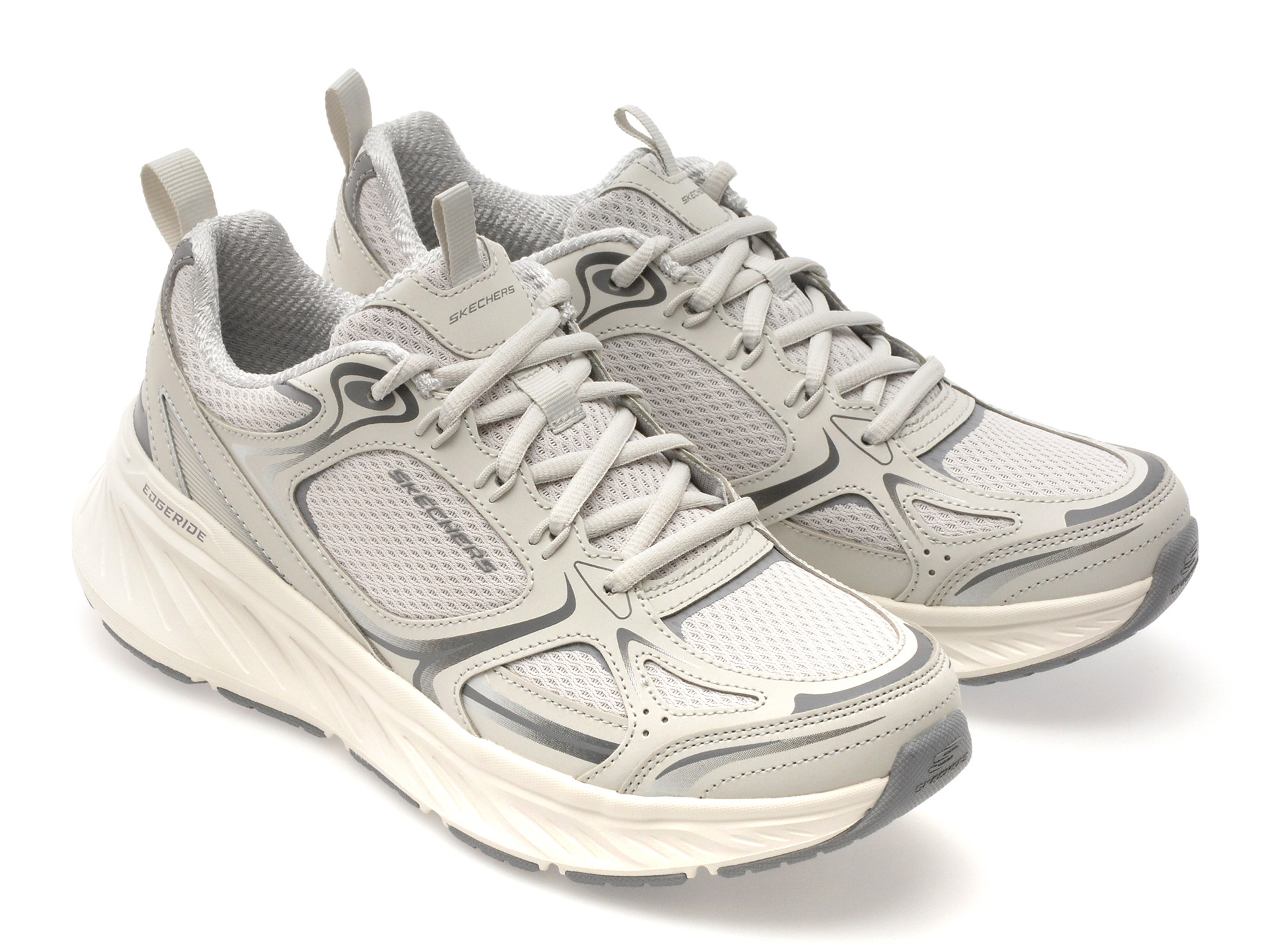 Pantofi sport SKECHERS gri, EDGERIDE, din material textil
