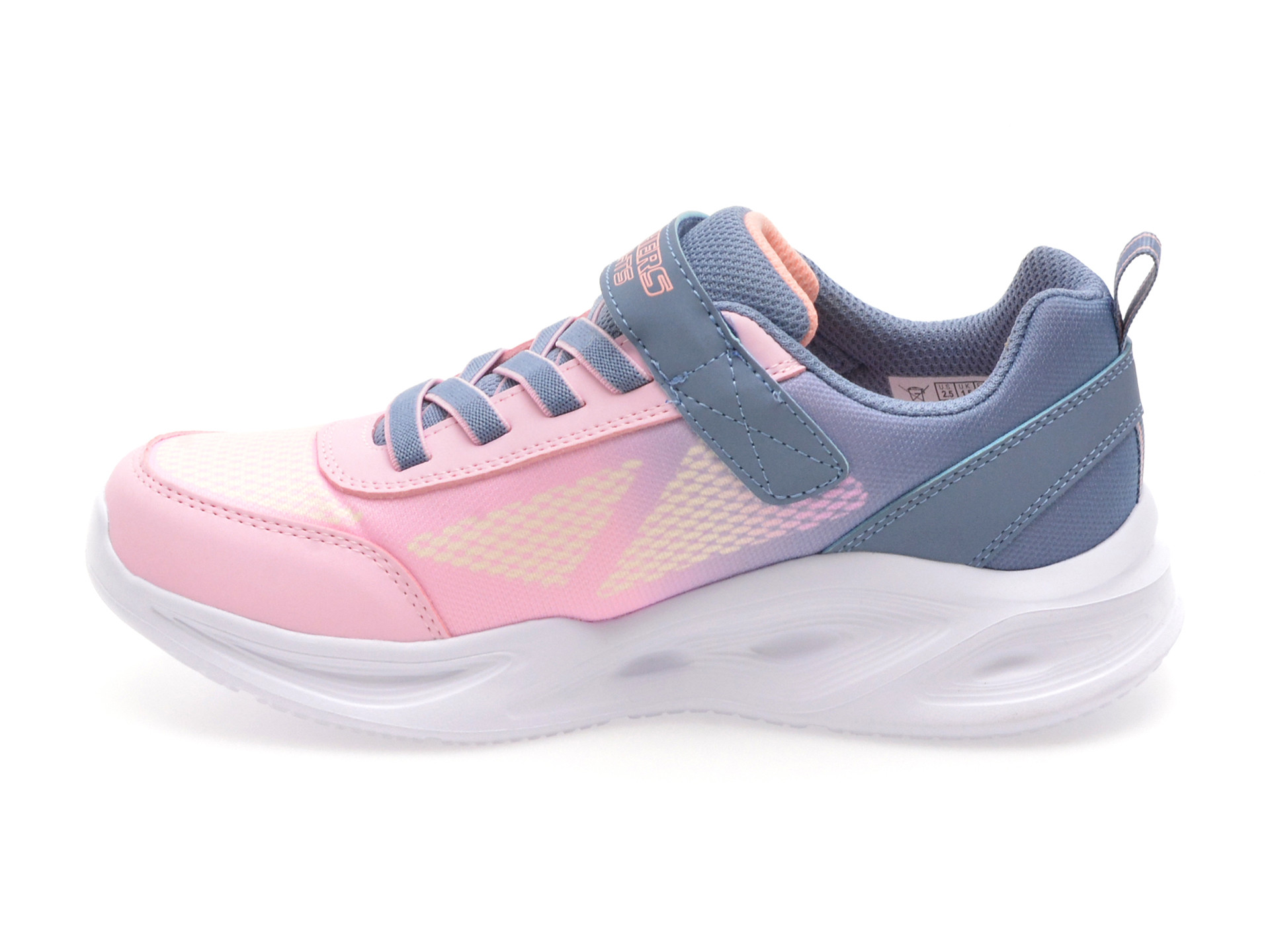 Pantofi sport SKECHERS roz, SOLA GLOW, din material textil