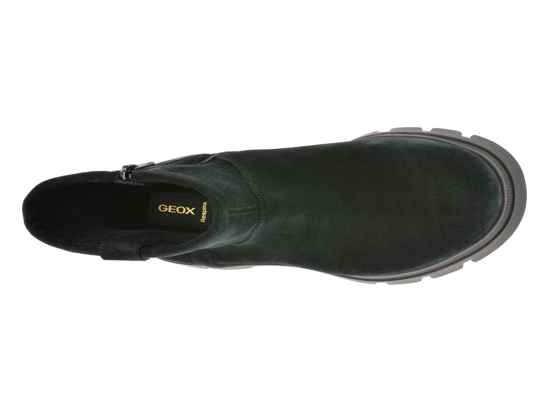 Ghete GEOX negre, D565MA, din piele intoarsa