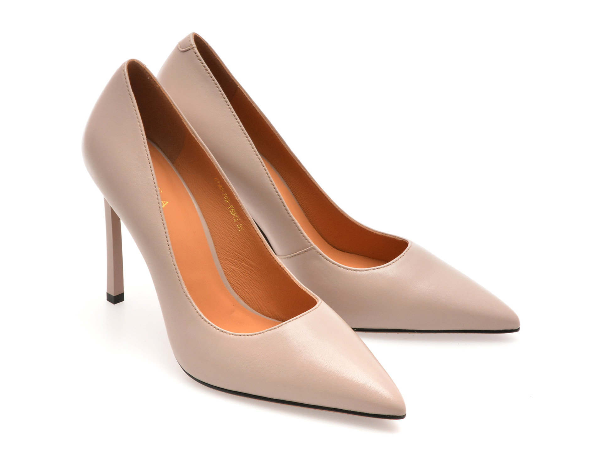 Pantofi eleganti EPICA bej, E19070, din piele naturala