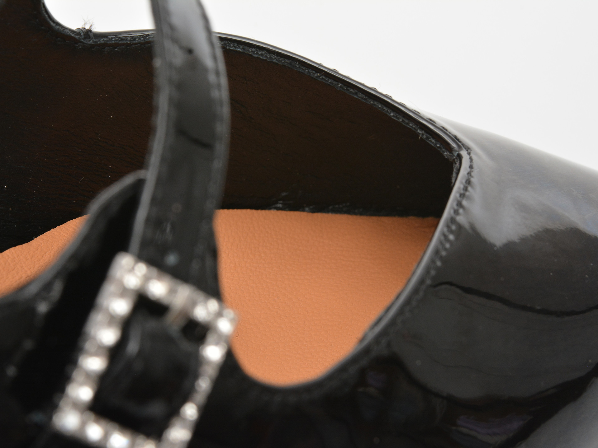 Papuci EPICA negri, 1C5355, din piele naturala lacuita