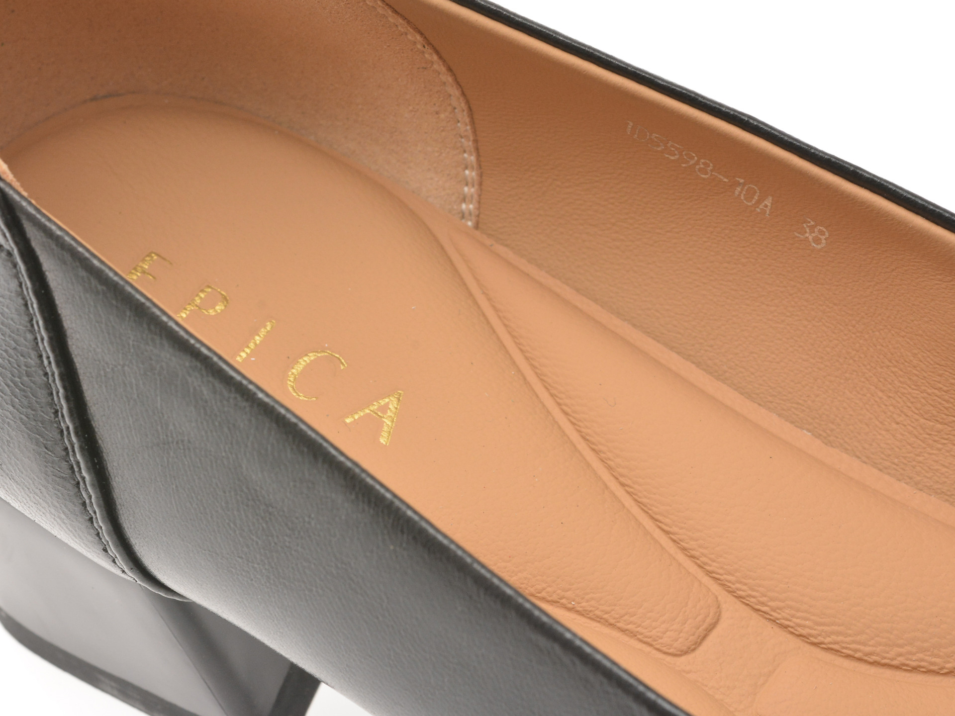 Balerini EPICA negri, 1D5598, din piele naturala