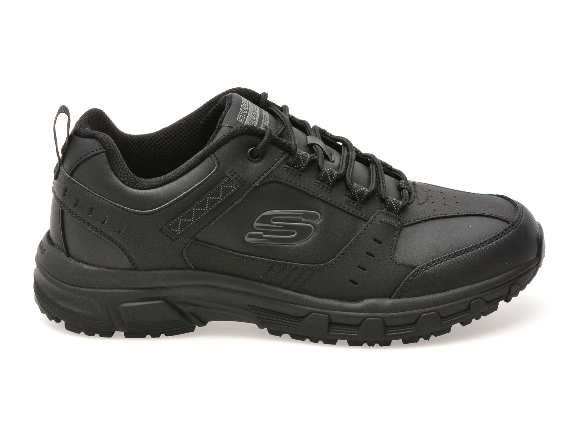 Pantofi sport SKECHERS negri, OAK CANYON, din piele ecologica