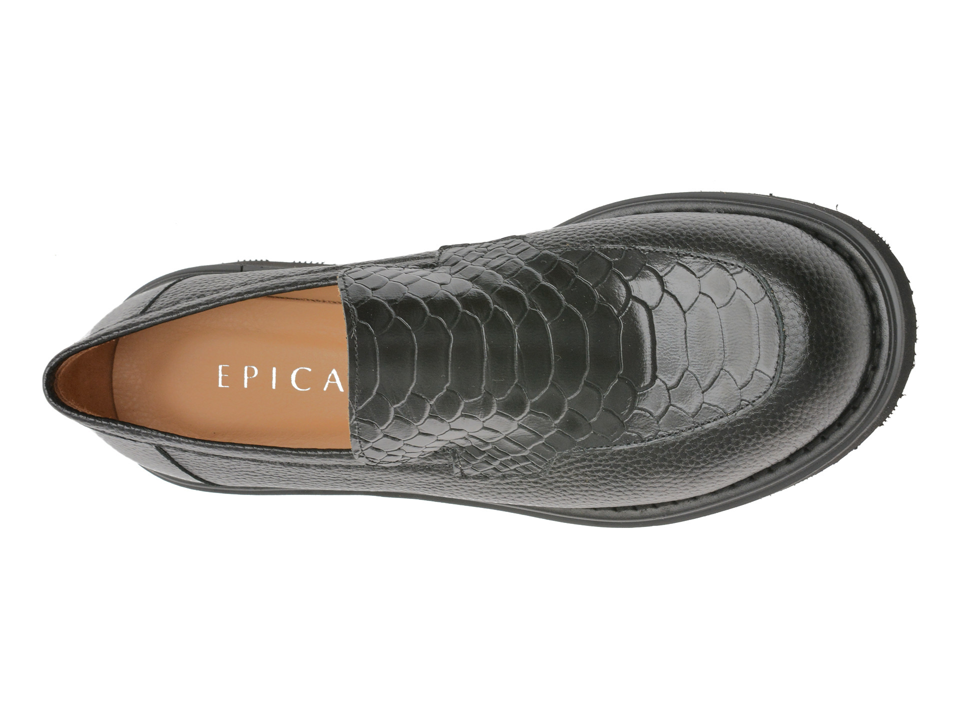 Mocasini EPICA negri, 3154368, din piele naturala