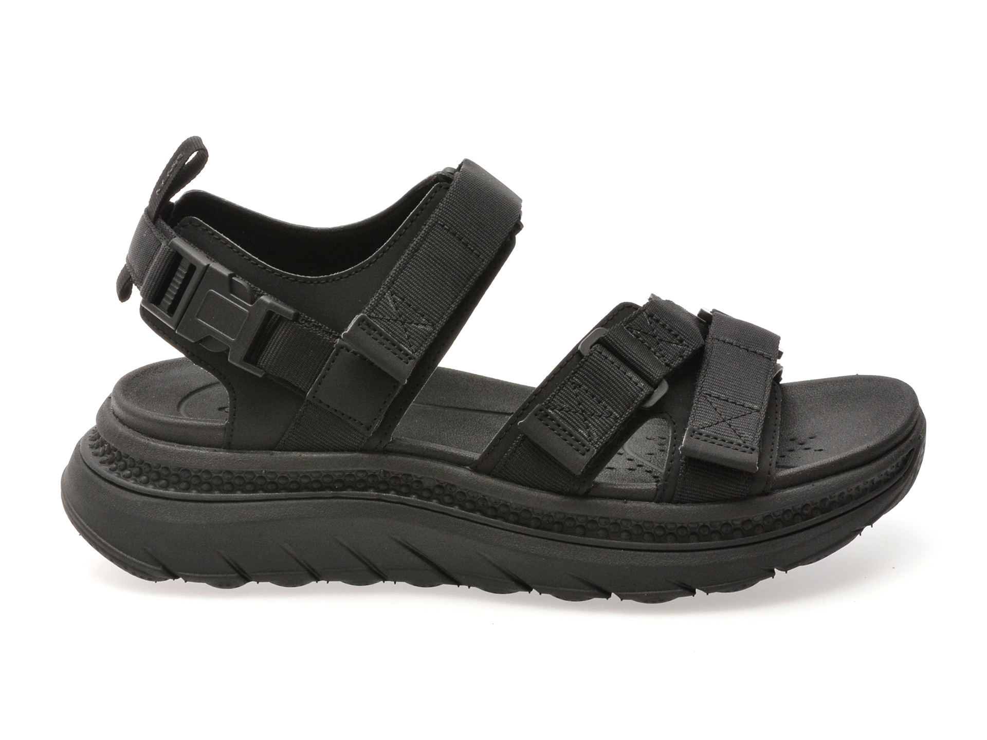 Sandale GEOX negre, U55L0A, din piele ecologica