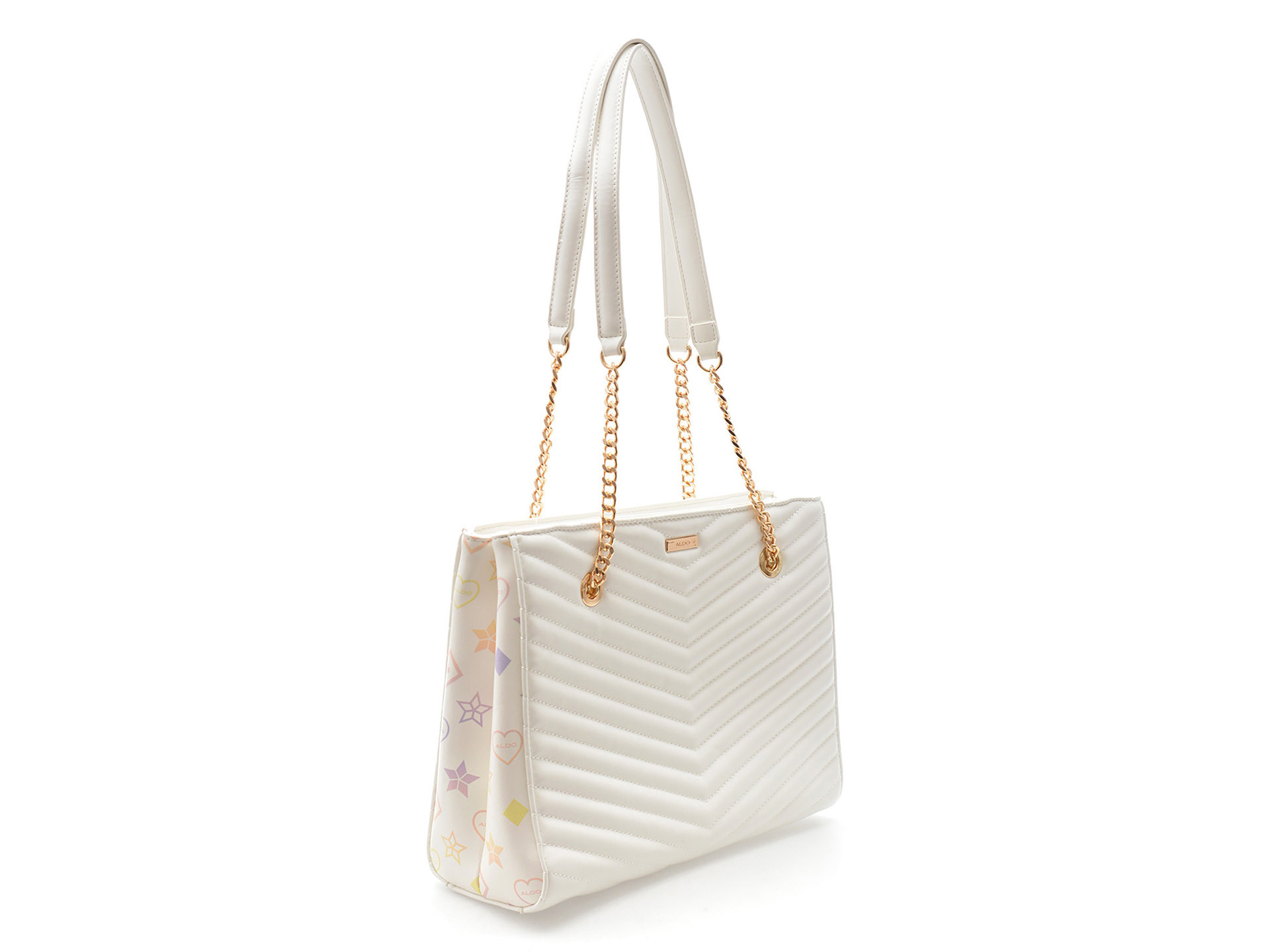 Geanta ALDO alba, CALABEREL 100, din piele ecologica