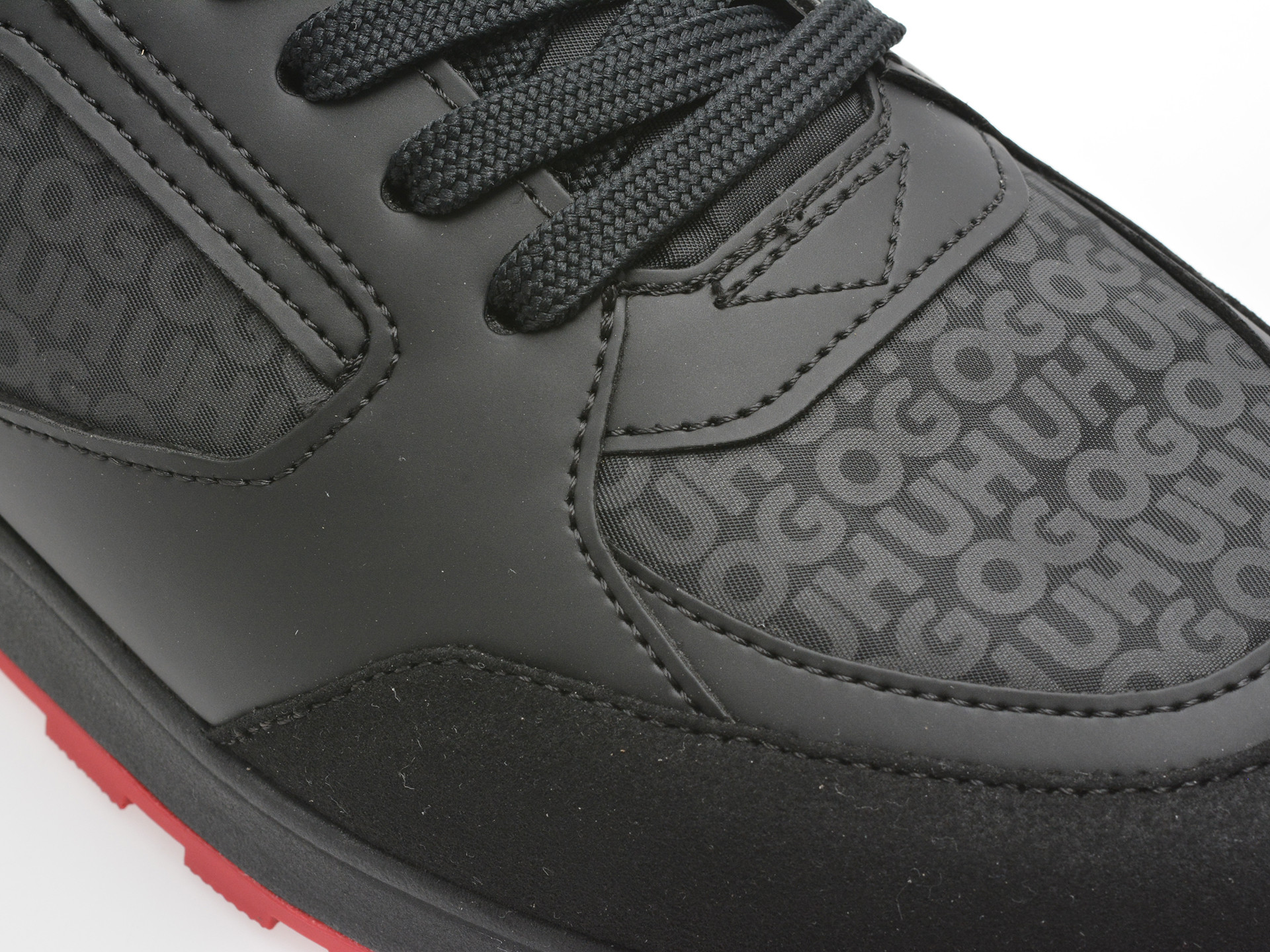 Pantofi sport HUGO negri, 6205, din material textil