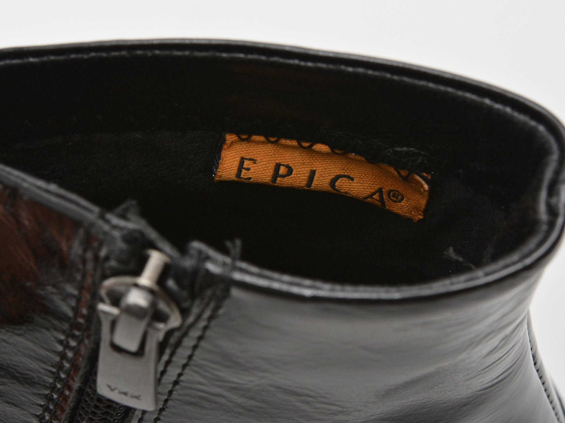 Ghete EPICA negre, 1474349, din piele naturala lacuita