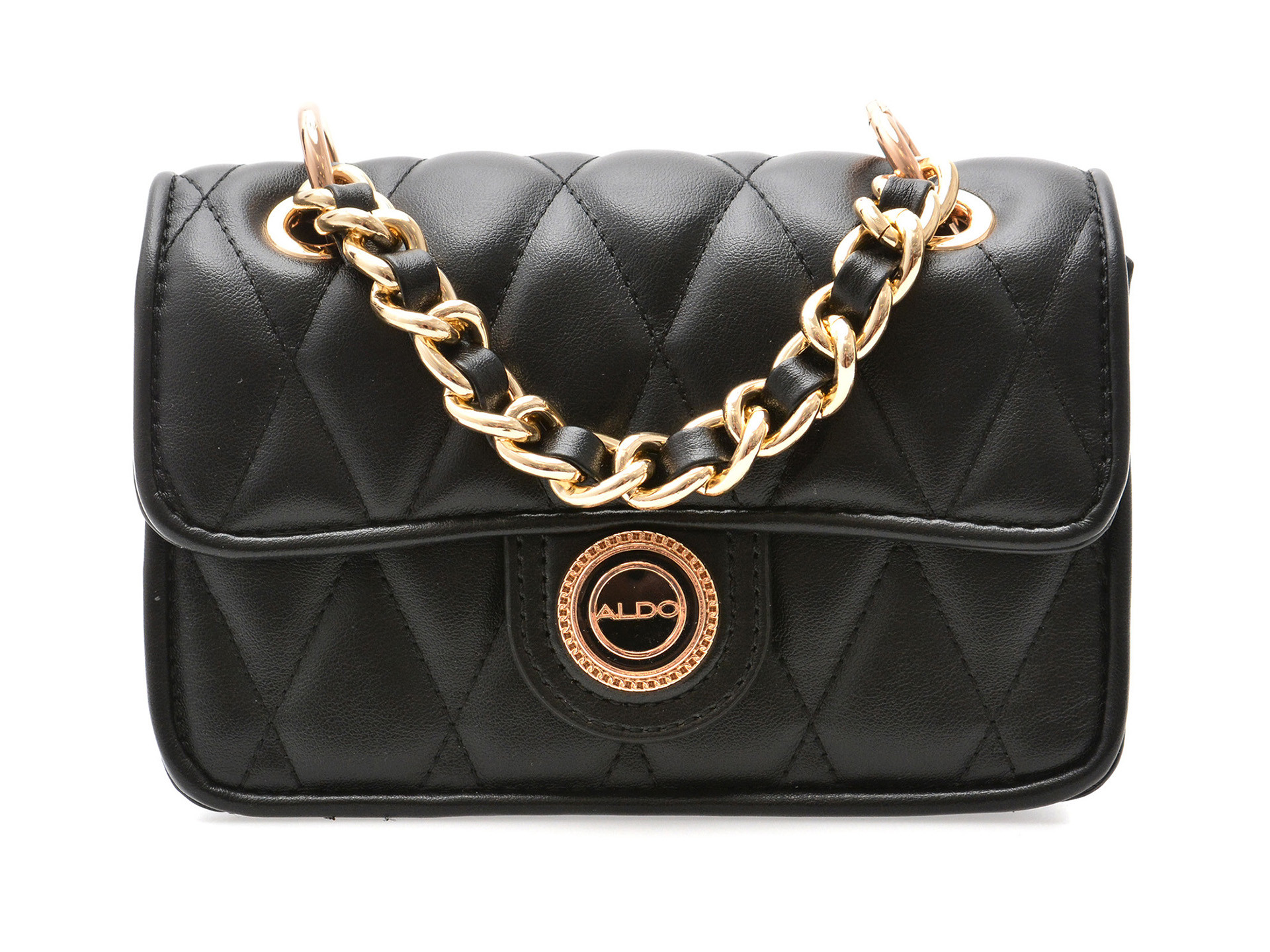 Geanta ALDO neagra, LOUBELLA 001, din piele ecologica