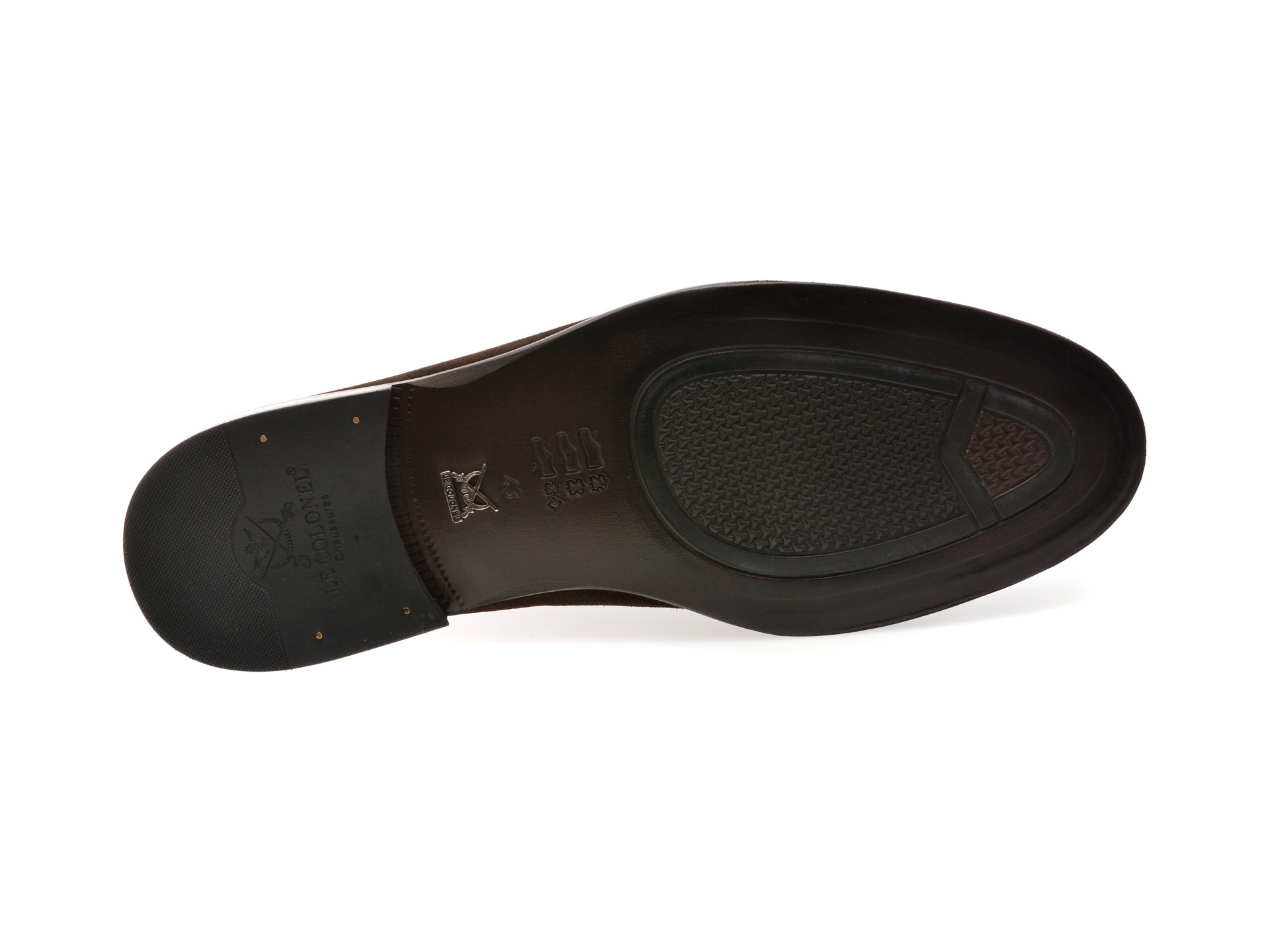 Mocasini eleganti LE COLONEL maro, 48893, din piele intoarsa