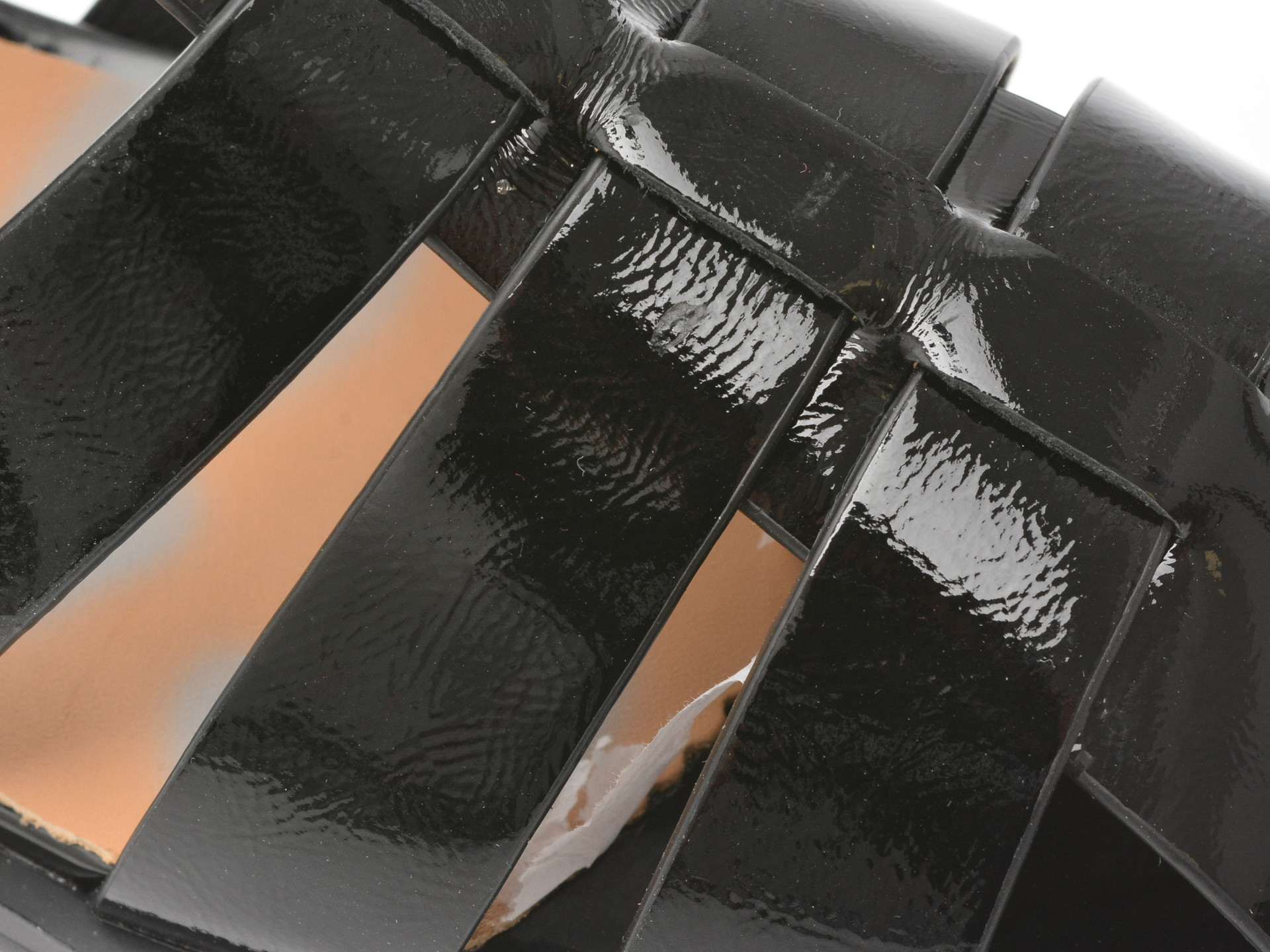 Sandale EPICA negri, 1131G11, din piele naturala lacuita