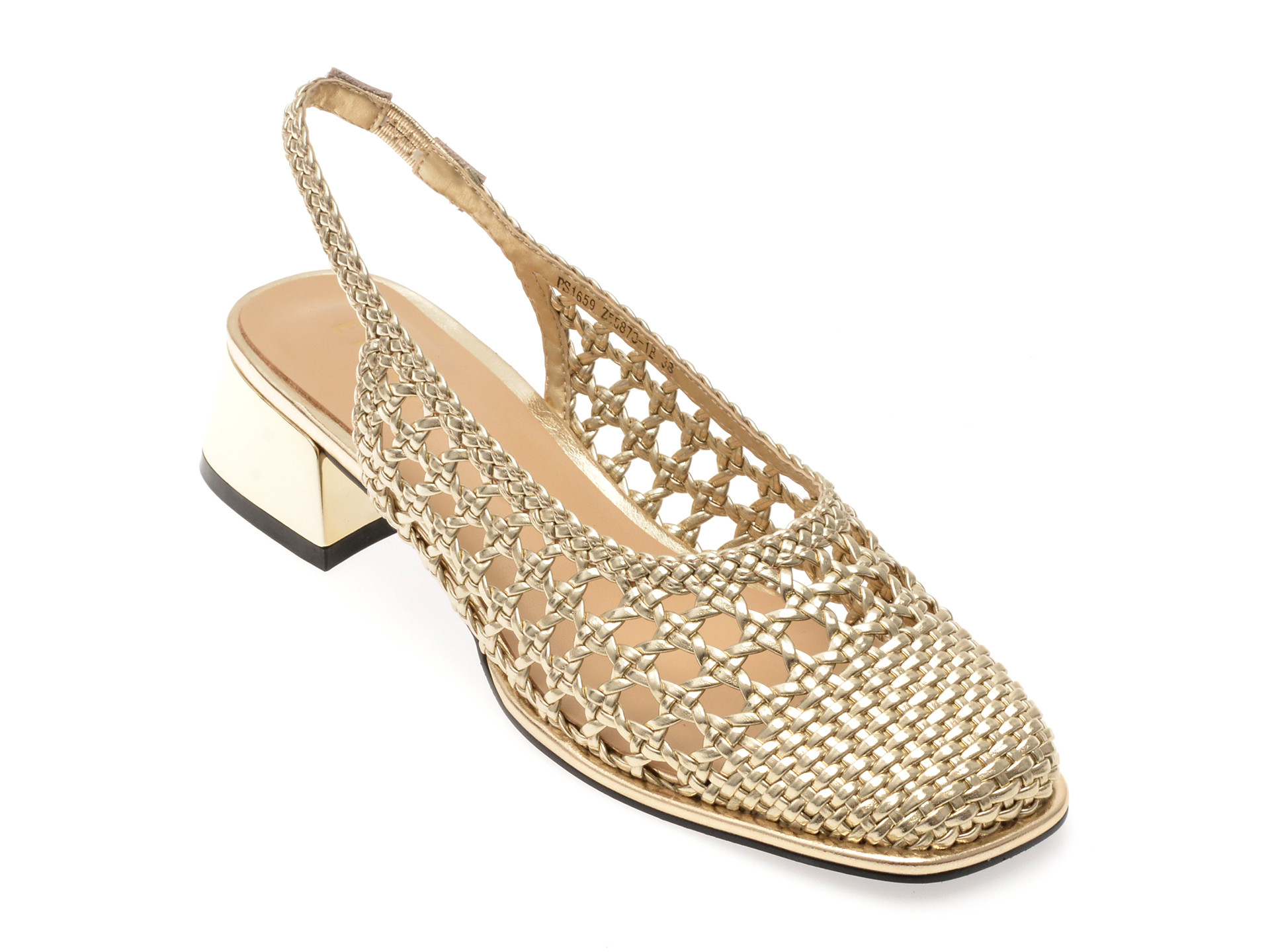 Pantofi EPICA aurii, 1659, din piele ecologica