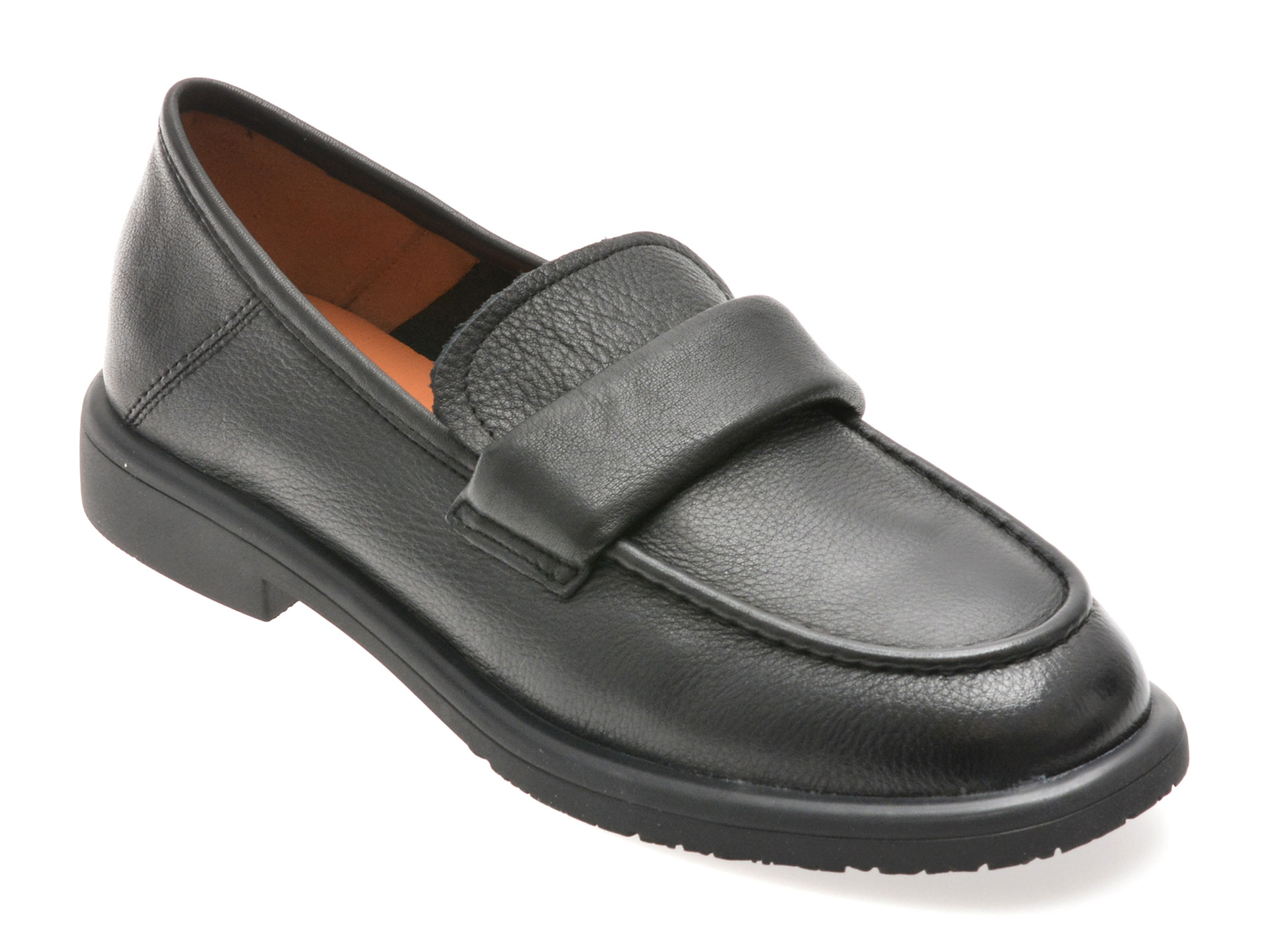 Mocasini IMAGE negri, 2307, din piele naturala