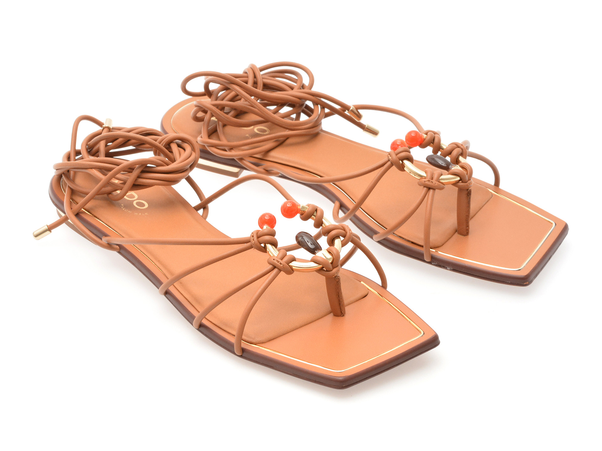 Sandale ALDO maro, NIRENA 210, din piele ecologica