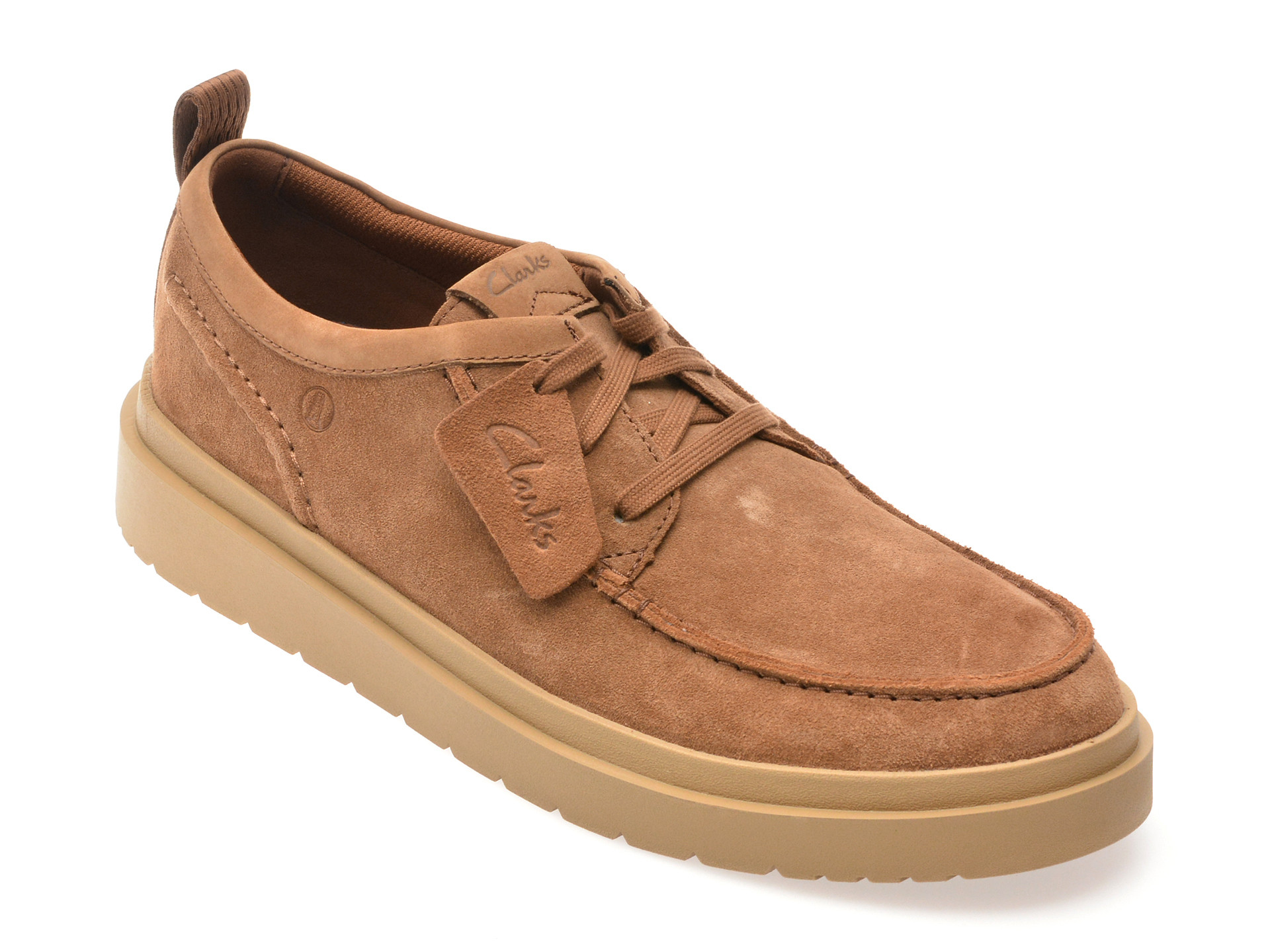 Mocasini CLARKS maro, POLDEN MOC, din piele intoarsa