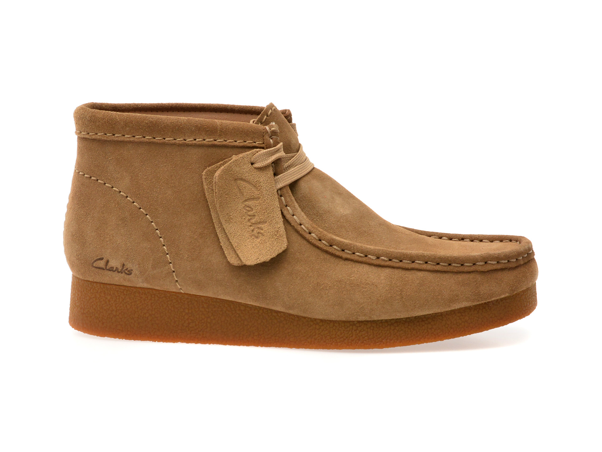 Ghete CLARKS maro, WALEVBT, din piele intoarsa