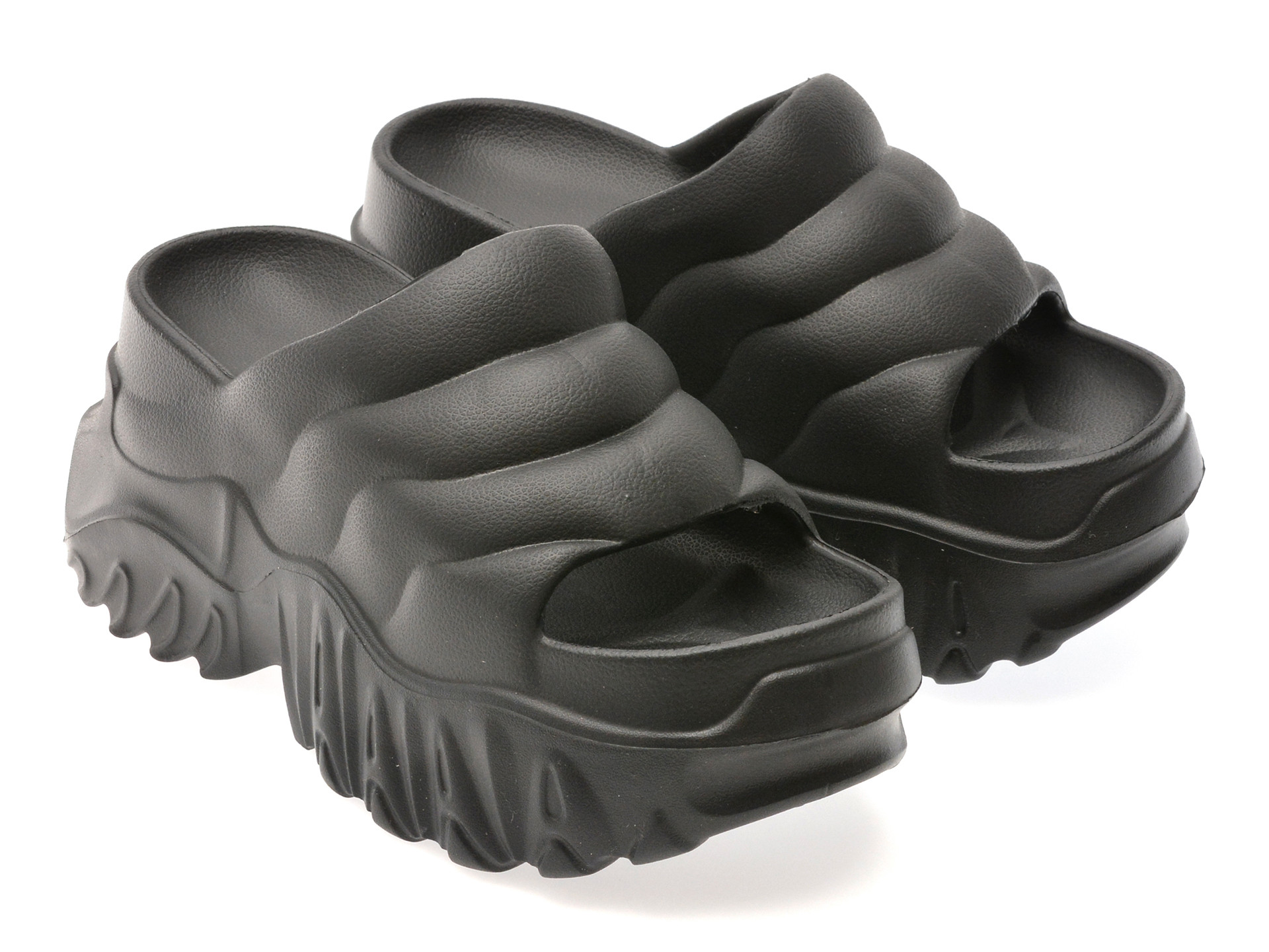 Papuci GRYXX negri, E246, din pvc