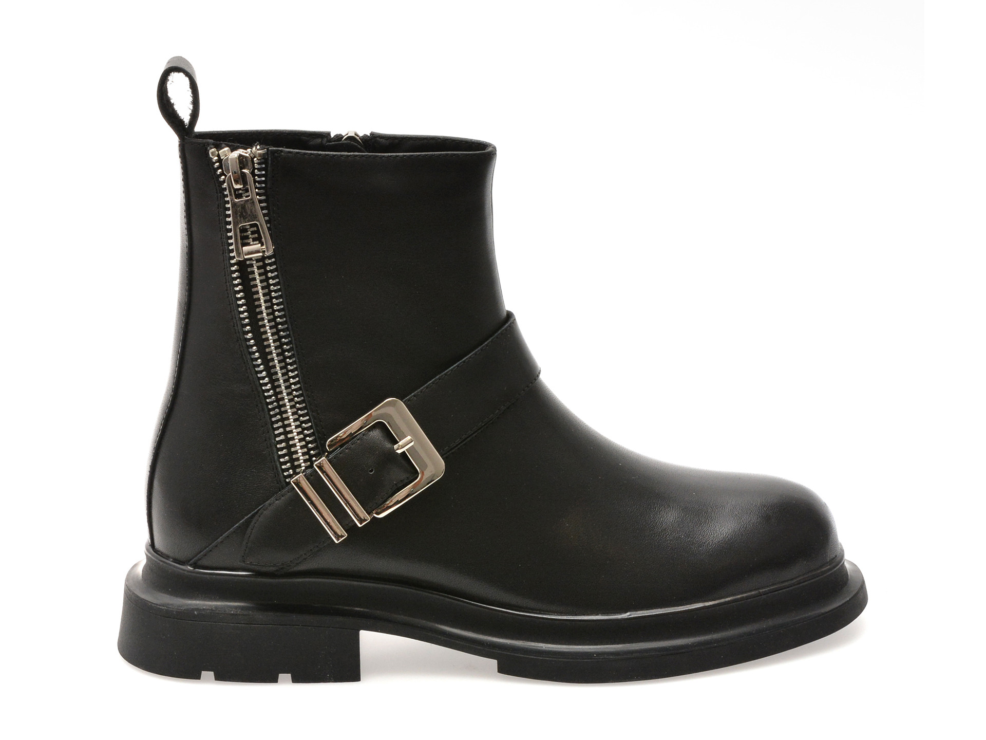 Ghete ALDO negre, D525, din piele naturala