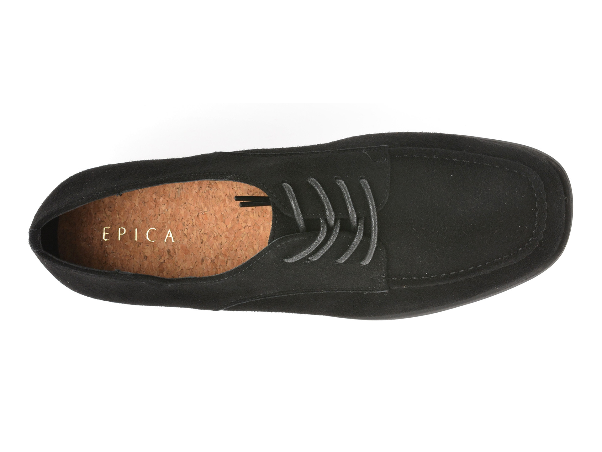 Pantofi EPICA negri, 1313C18, din piele intoarsa