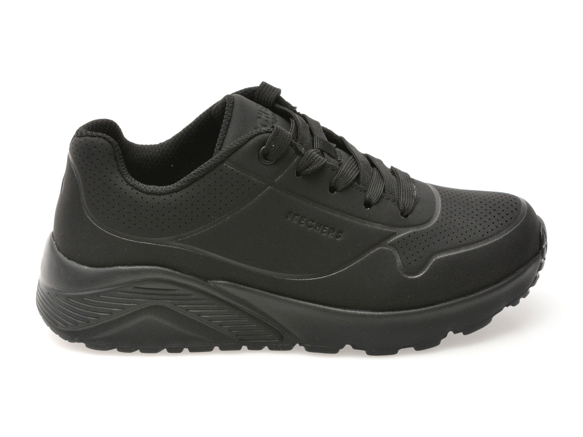 Pantofi sport SKECHERS negri, UNO LITE, din piele ecologica