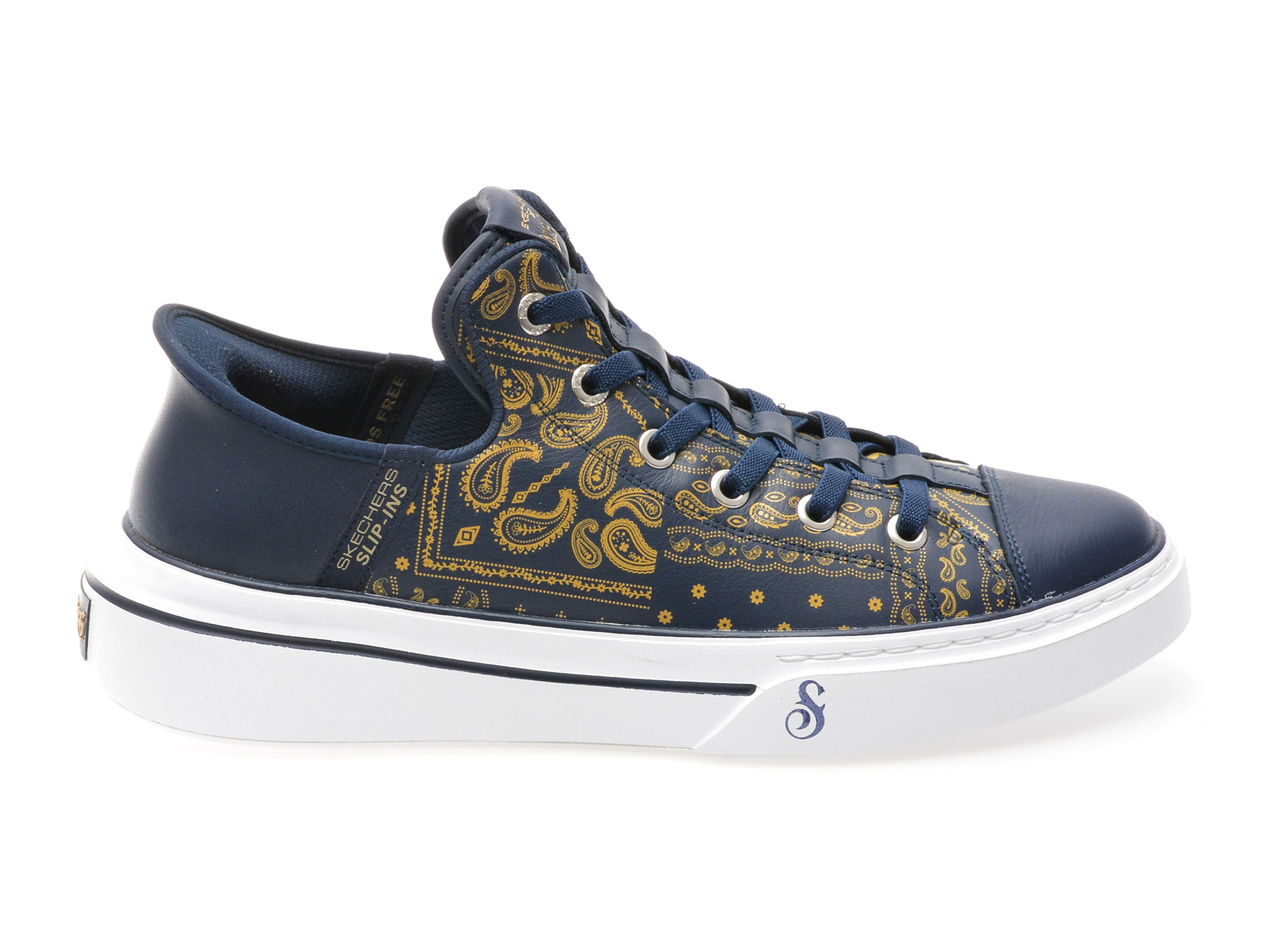 Pantofi sport SKECHERS bleumarin, SNOOP ONE, din piele naturala