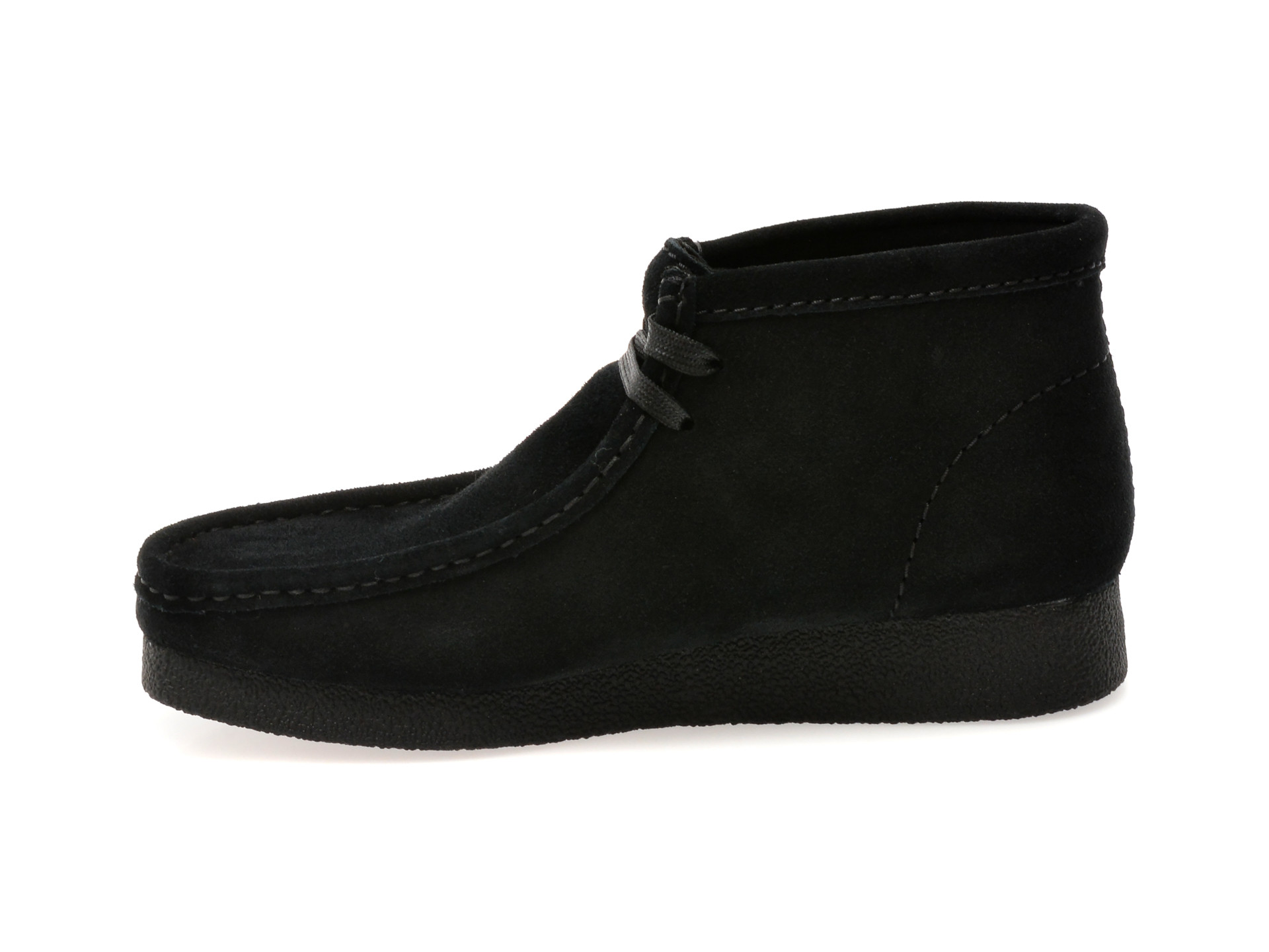 Ghete CLARKS negre, WALLABEE EVO BT, din piele intoarsa