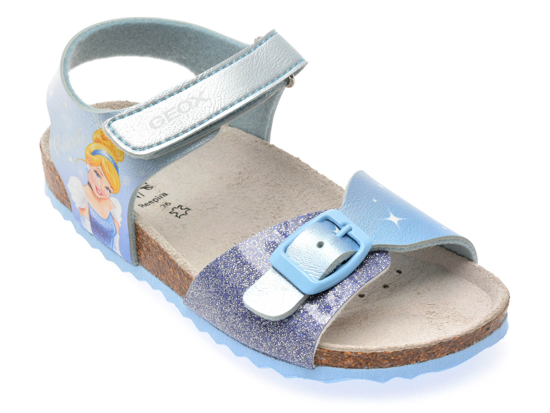 Sandale GEOX albastre, J558MG, din piele ecologica