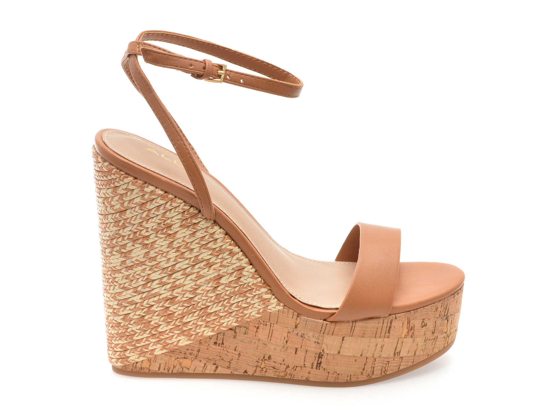 Sandale ALDO maro, MARYSOL 210, din piele ecologica