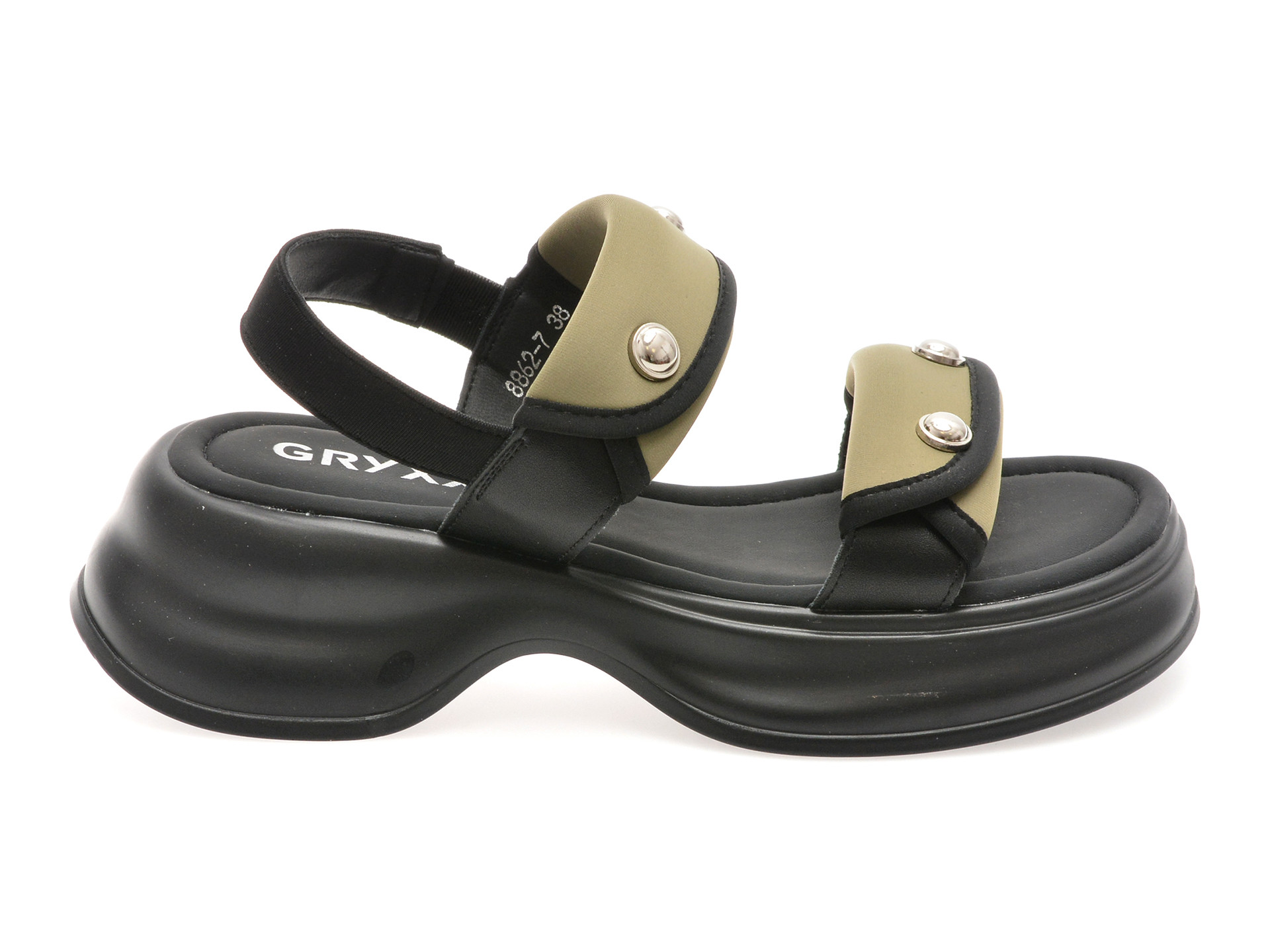 Sandale GRYXX verzi, 8862, din material textil