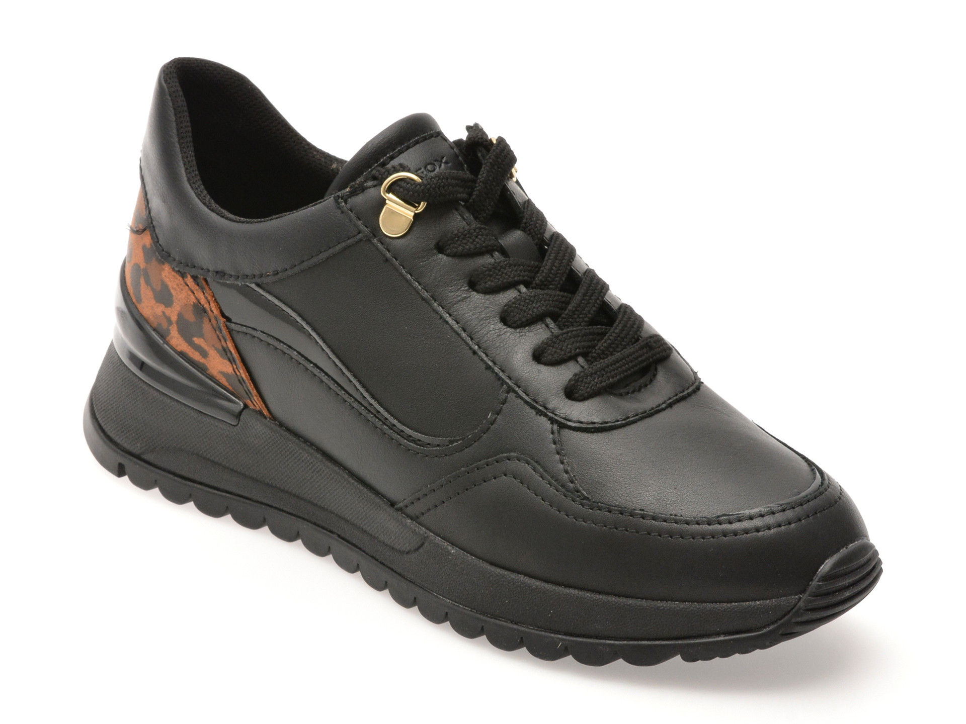 Pantofi sport GEOX negri, D5600A, din piele naturala