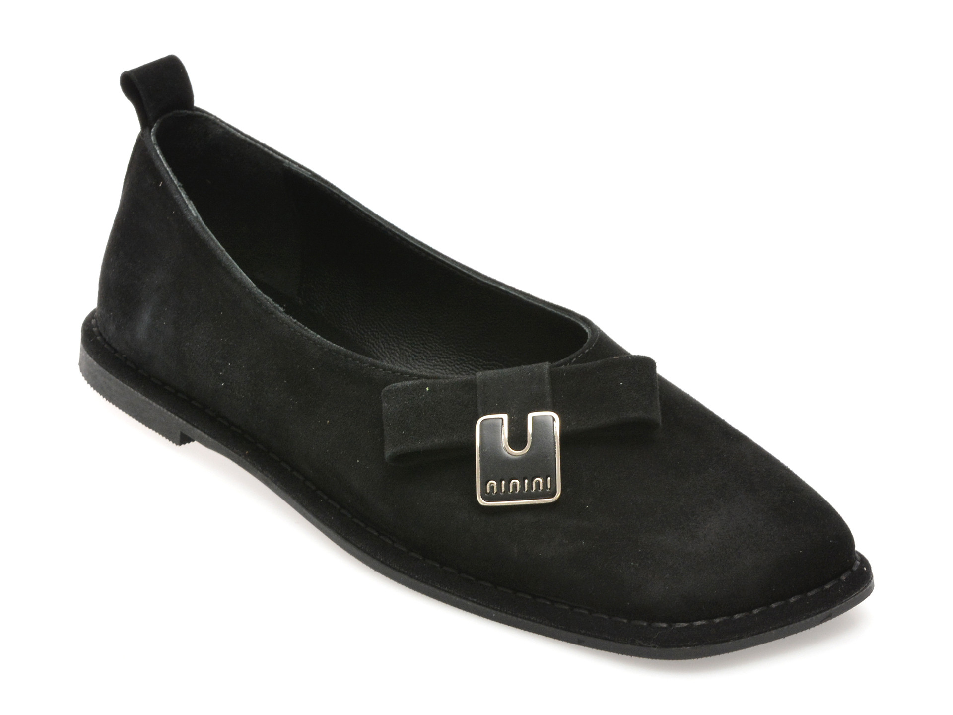 Balerini EPICA negri, 574335, din piele intoarsa