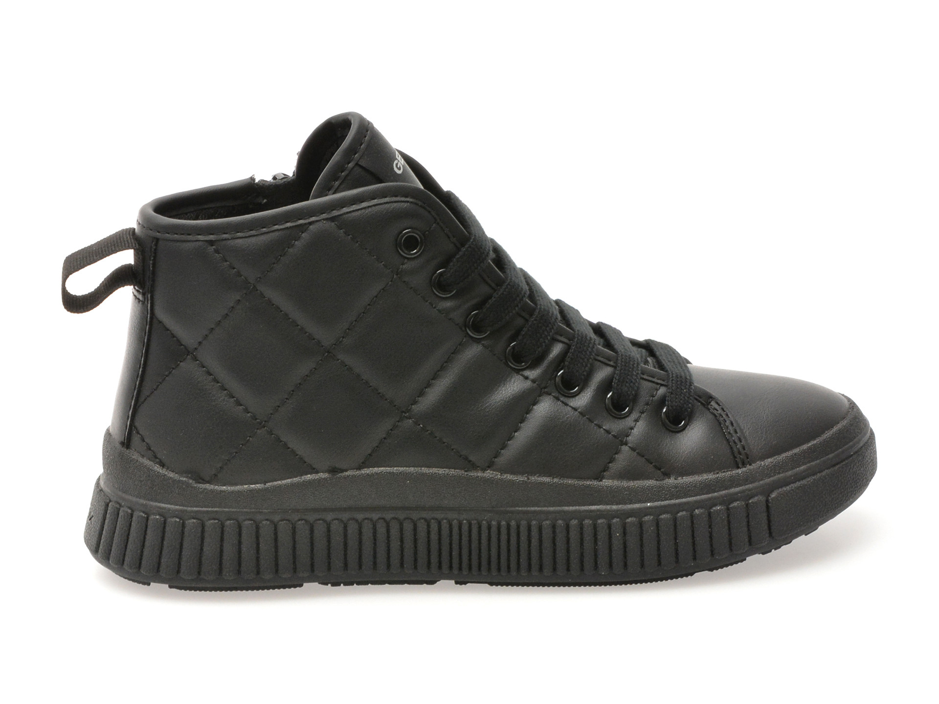 Ghete GEOX negre, J56M3F, din piele ecologica