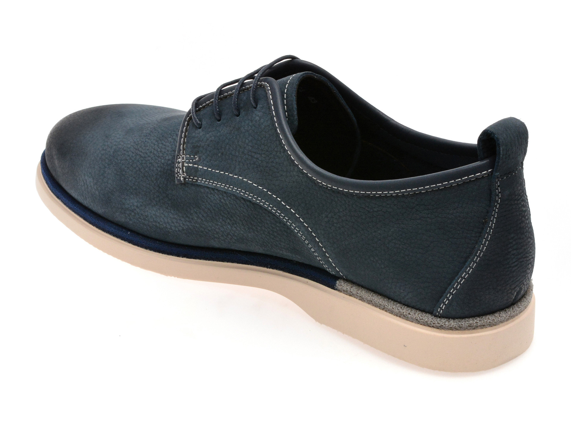 Pantofi EPICA albastri, MC102, din nabuc