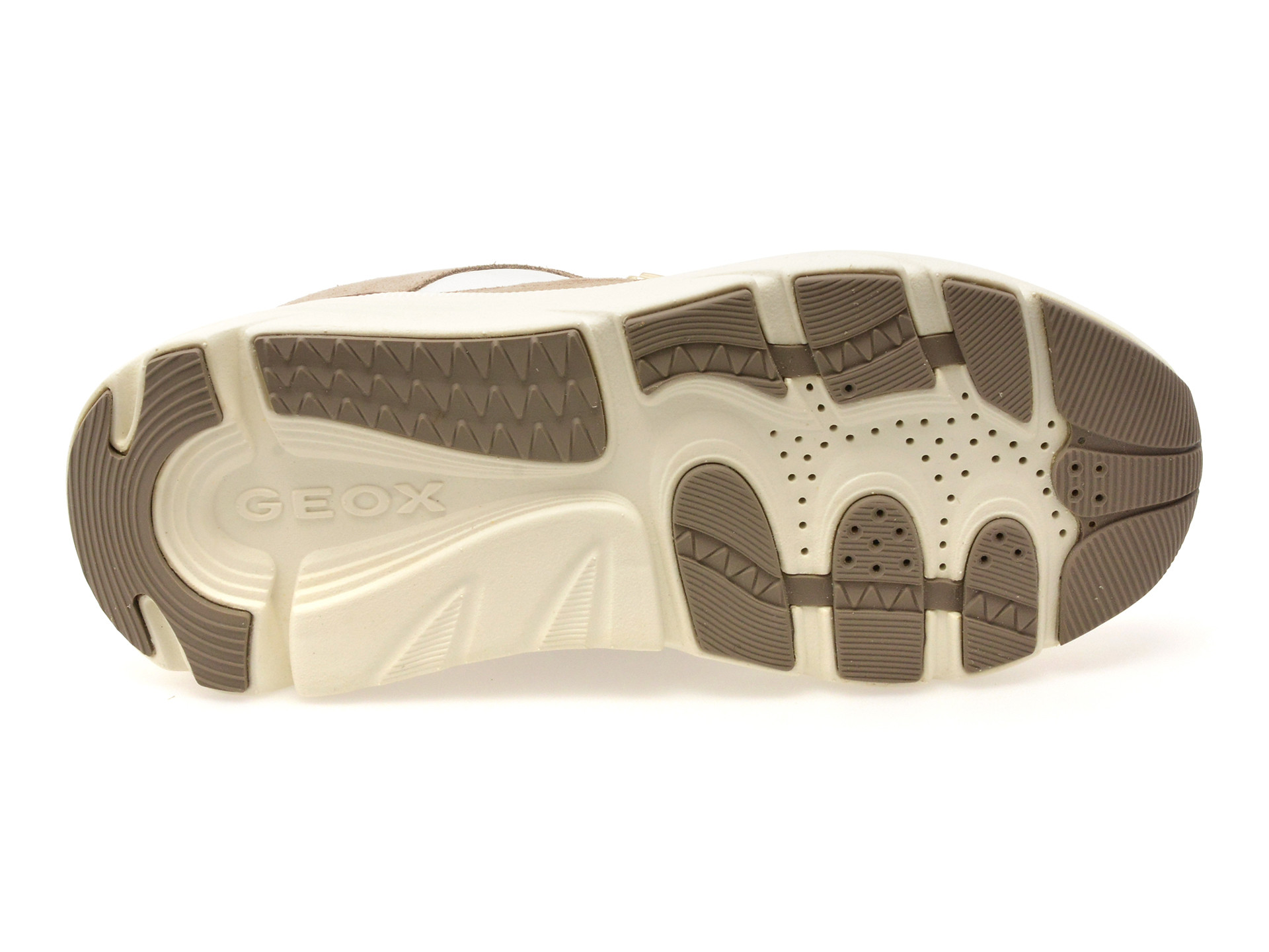 Pantofi sport GEOX albi, D36UFE, din piele naturala