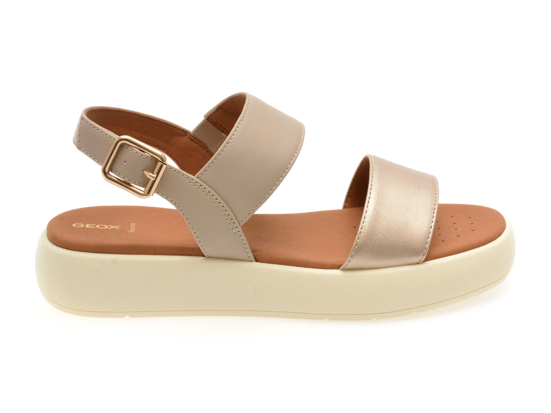 Sandale GEOX bej, D550NA, din piele ecologica