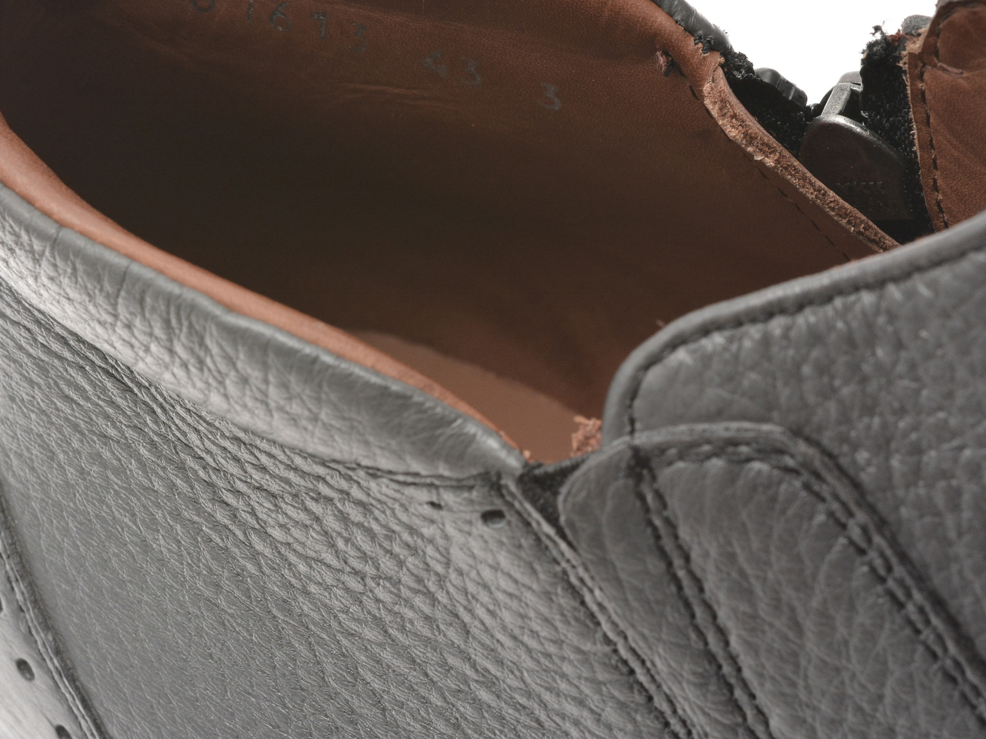 Ghete elegante LE COLONEL gri, 61613, din piele naturala