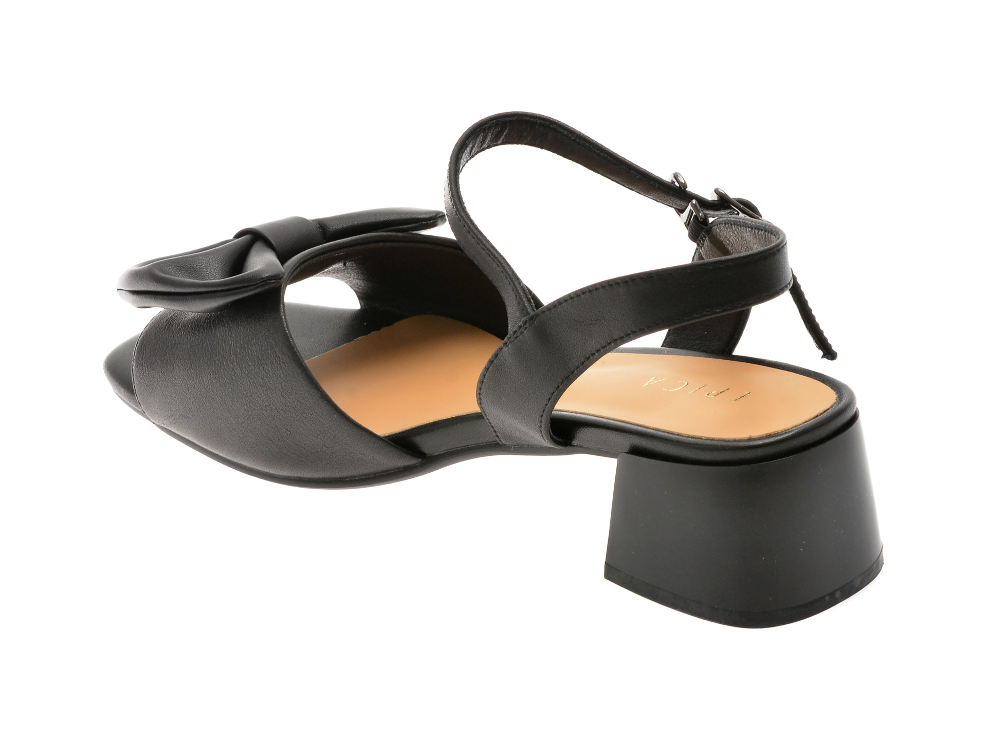 Sandale EPICA negre, 1295D29, din piele naturala