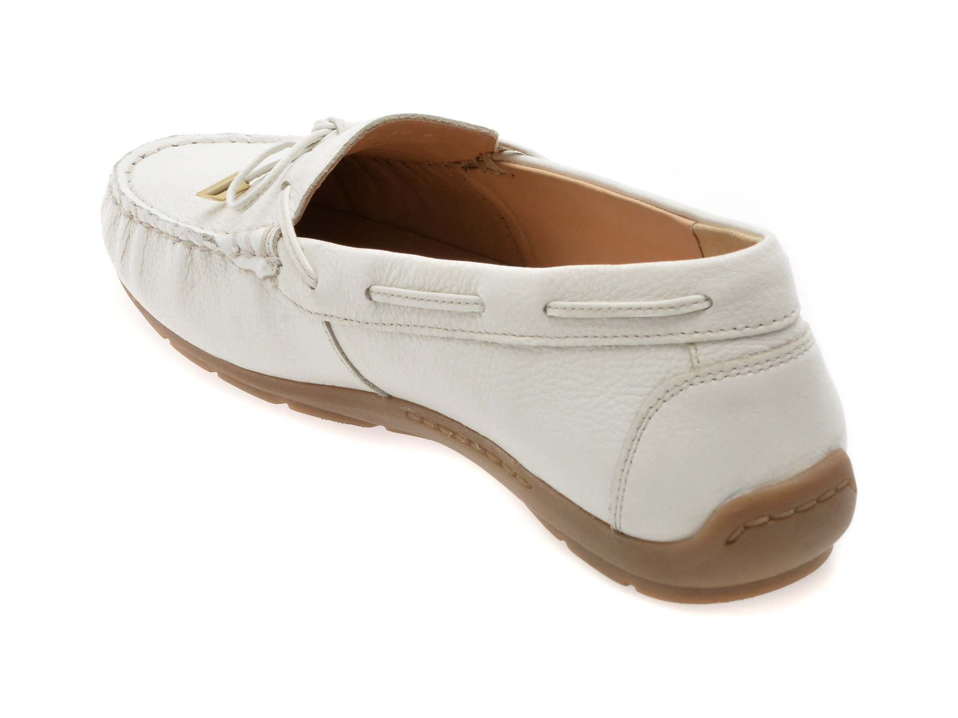 Mocasini ARA albi, 19212, din piele naturala