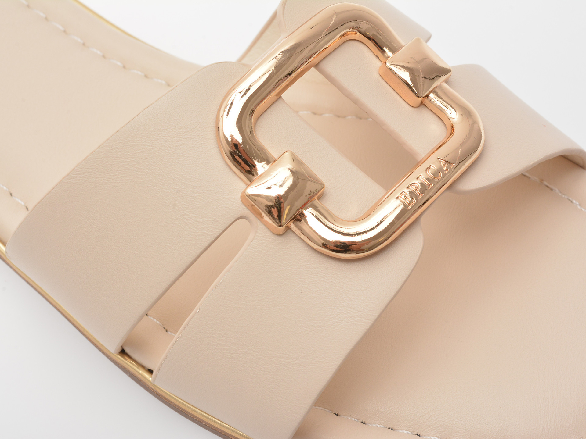 Papuci EPICA bej, 82955, din piele ecologica