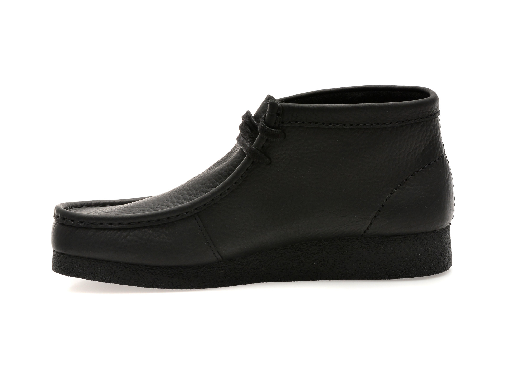Ghete CLARKS negre, WALLABEE EVO BT, din piele naturala