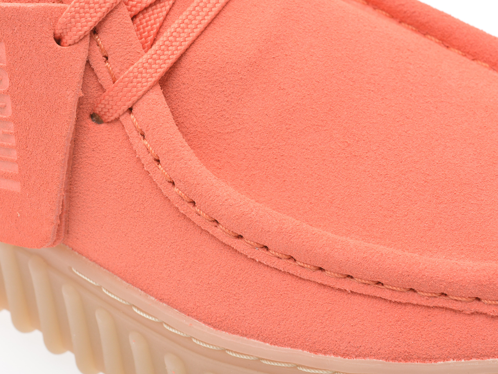 Papuci CLARKS portocalii, TORHILL MULE, din nabuc