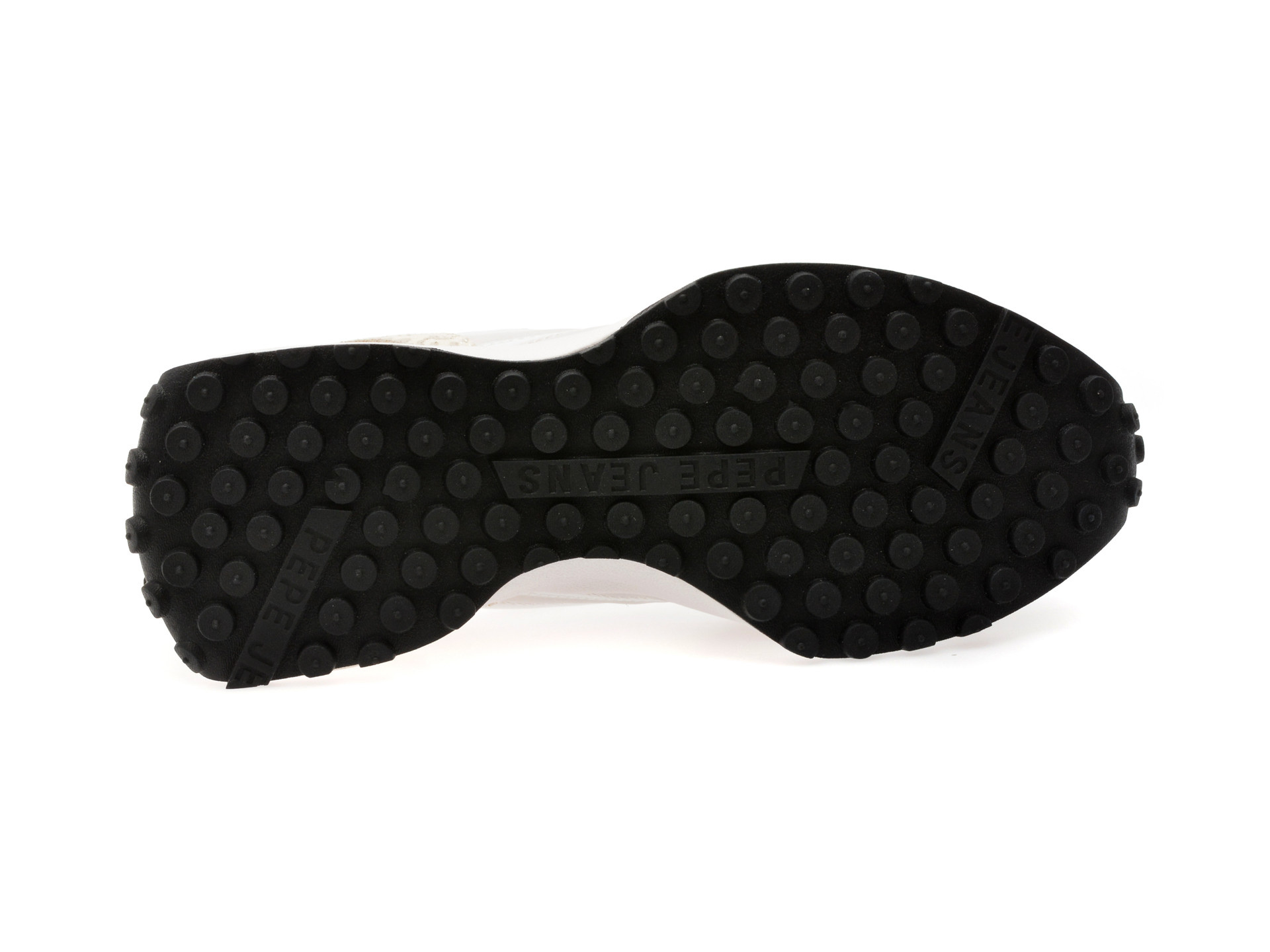 Pantofi sport PEPE JEANS albi, LUCKY PRINT, din material textil