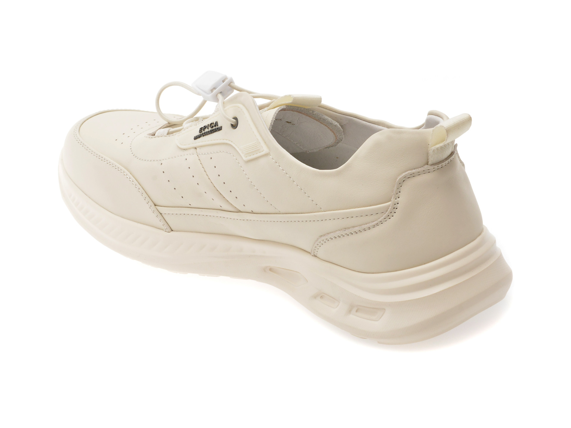 Pantofi sport EPICA albi, T9500, din piele naturala