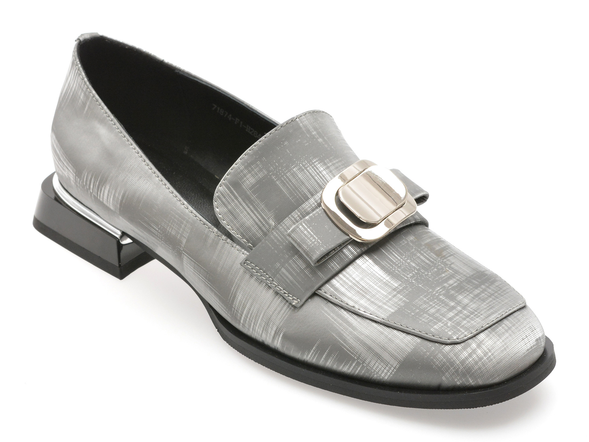 Mocasini epica gri 71874 din piele naturala