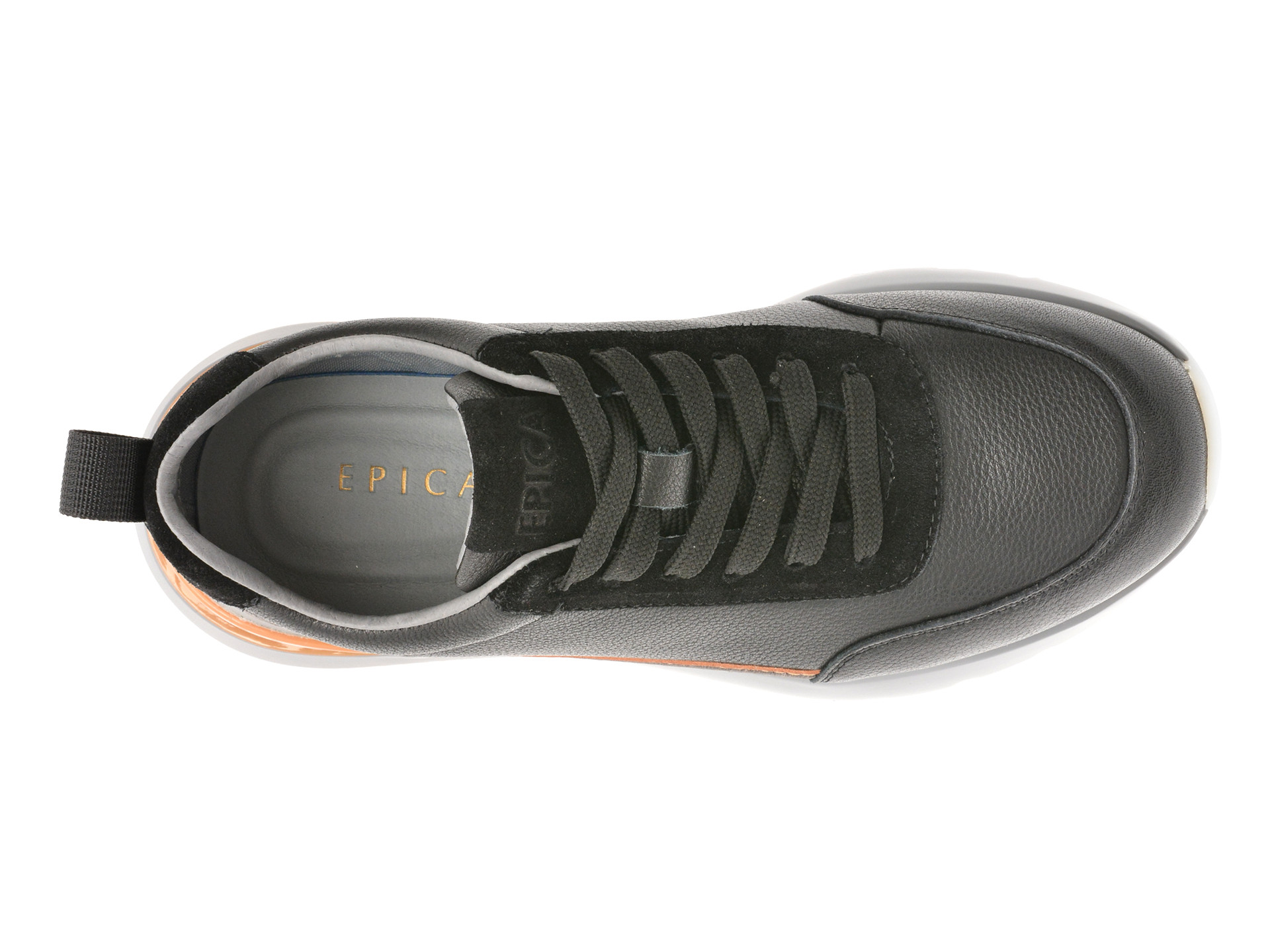 Pantofi sport EPICA negri, LN14, din piele naturala