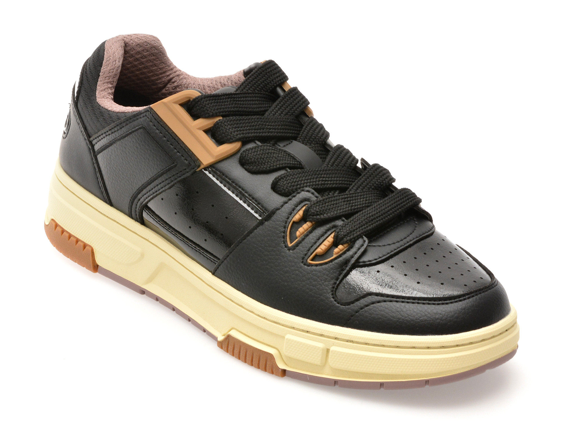 Pantofi sport HUGO negri, 8548, din piele ecologica